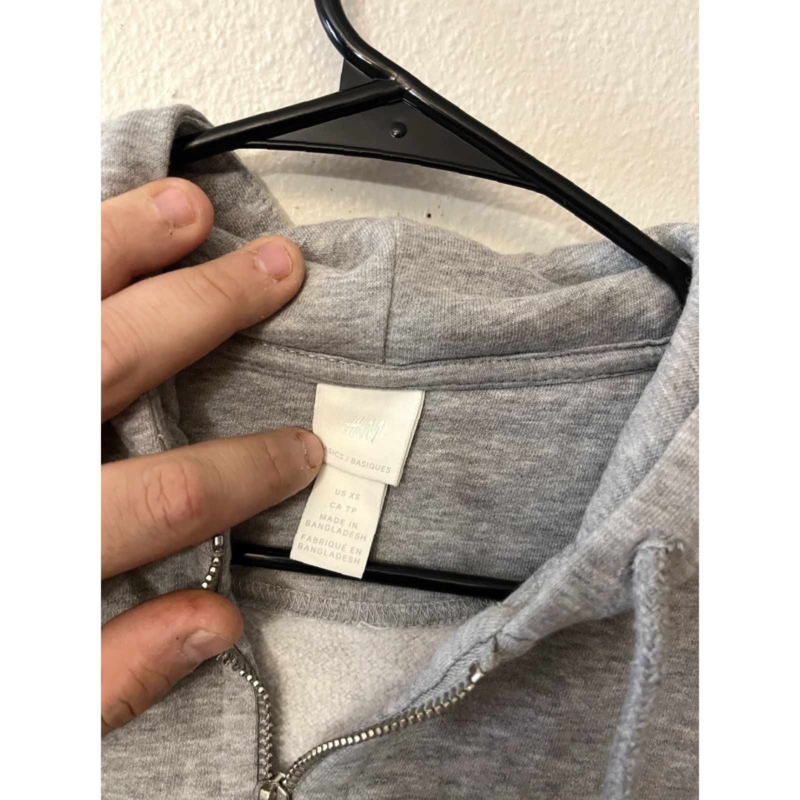 H&M VINTAGE H&M Basics Full Zip Long Sleeve Hoodie Womens XS Gray Size XS / US 0-2 / IT 36-38 - 2 Thumbnail