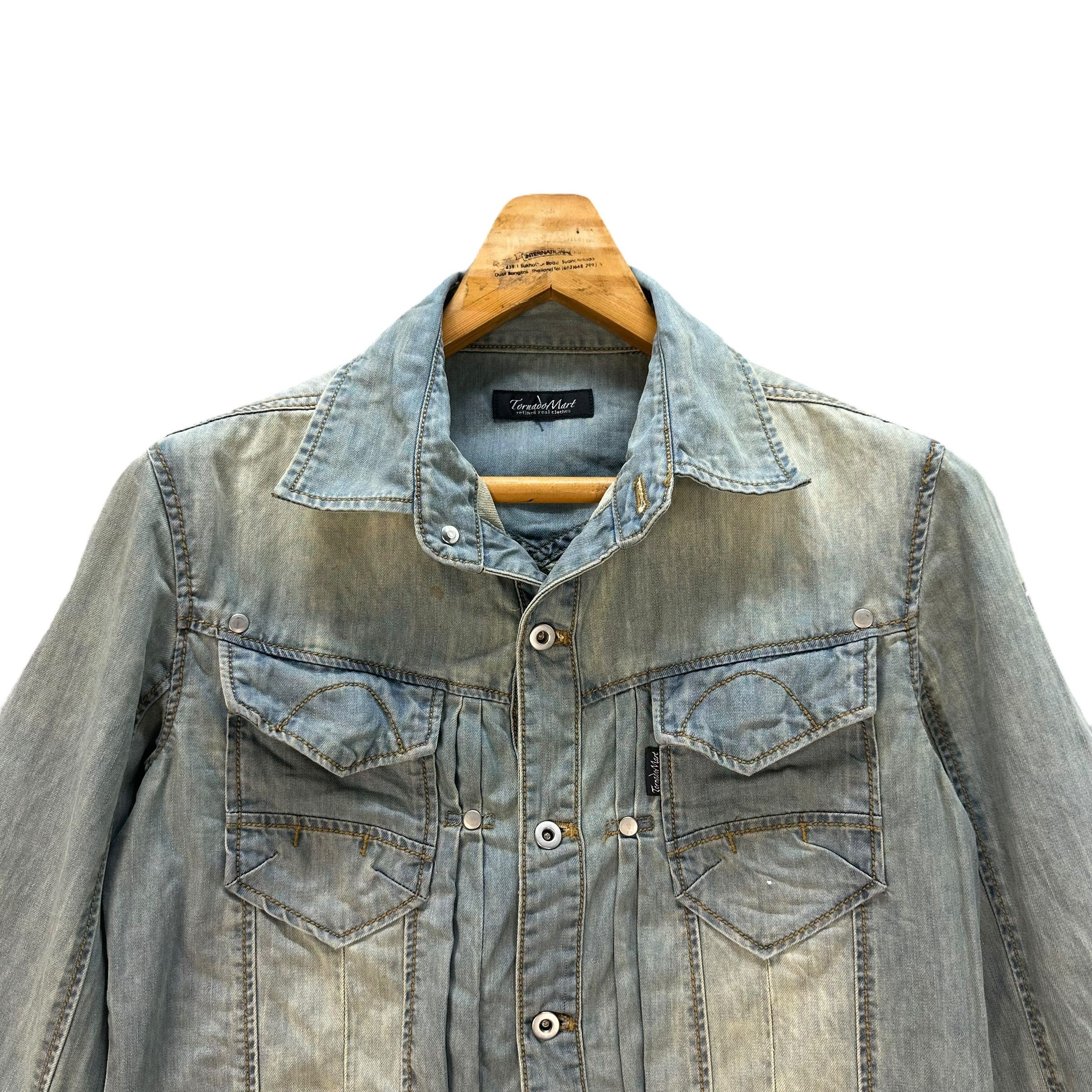Tornado Mart TORNADO MART 3Q SLEEVE SOFT DENIM JACKET/CHAMBRAY #8768-025 Size L / US 10 / IT 46 - 2 Thumbnail