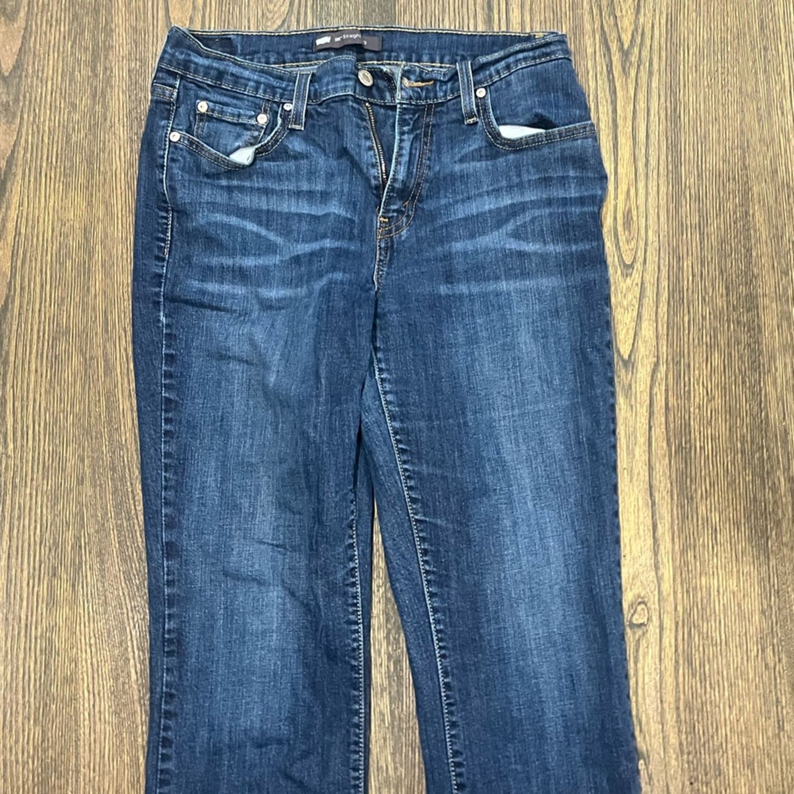 Levi's Levis 505 Straight Leg Jeans Mid Rise Medium Wash Cotton Size US 30 / EU 46 - 3 Thumbnail