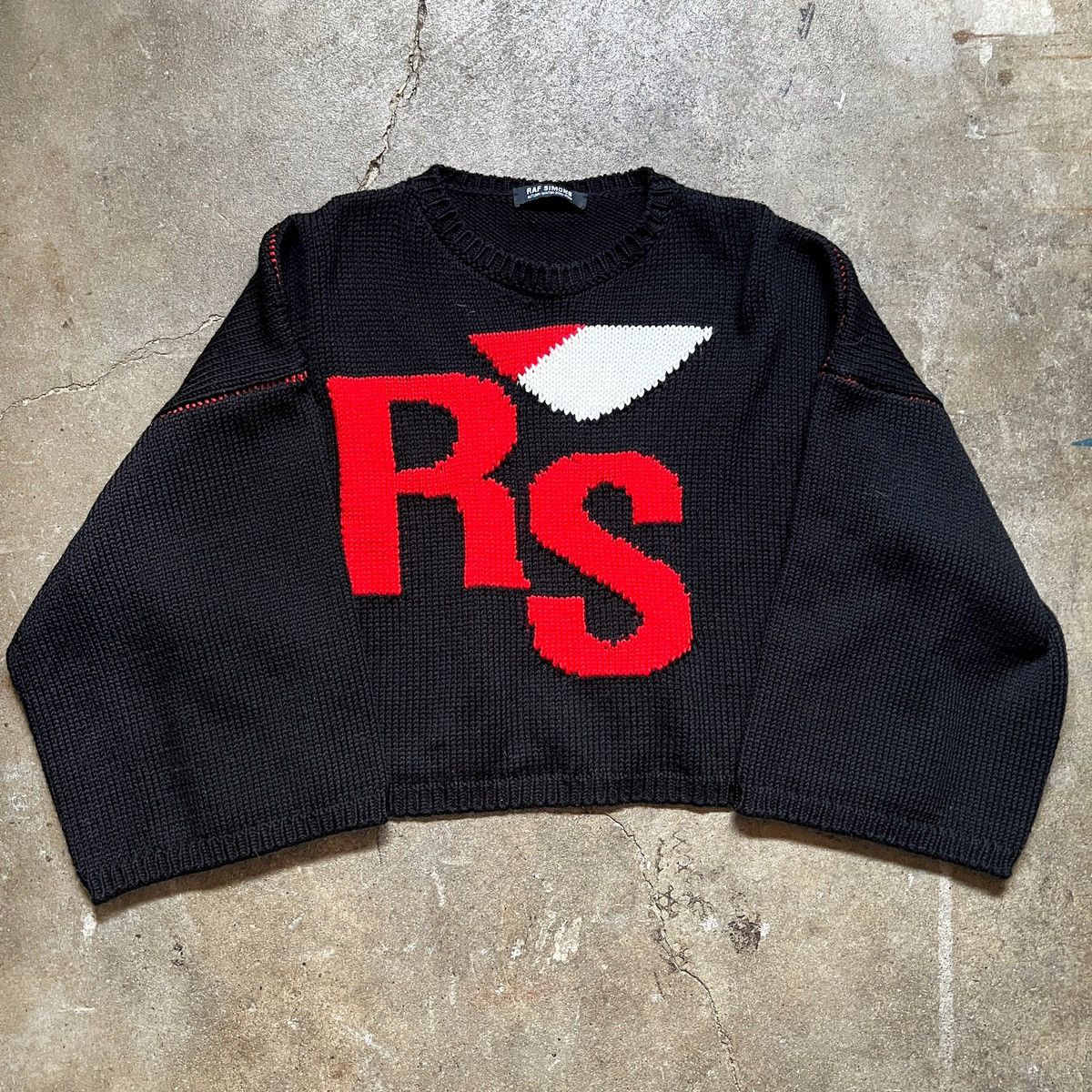 Raf Simons Raf Simons Cropped Knit Sweater | Grailed
