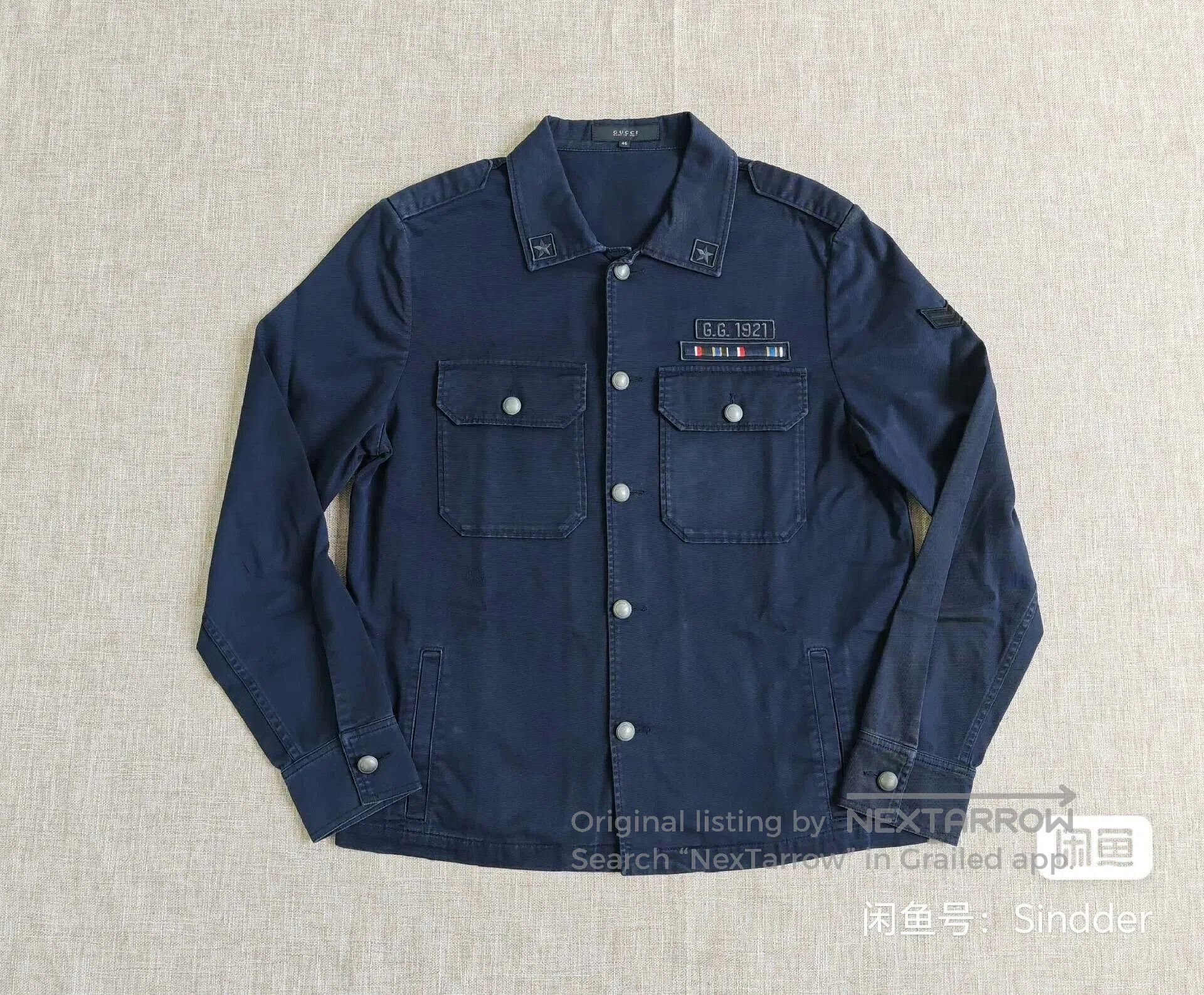 Gucci Gucci Men's Washed Shirt Jacket. Size US S / EU 44-46 / 1 - 1 Thumbnail