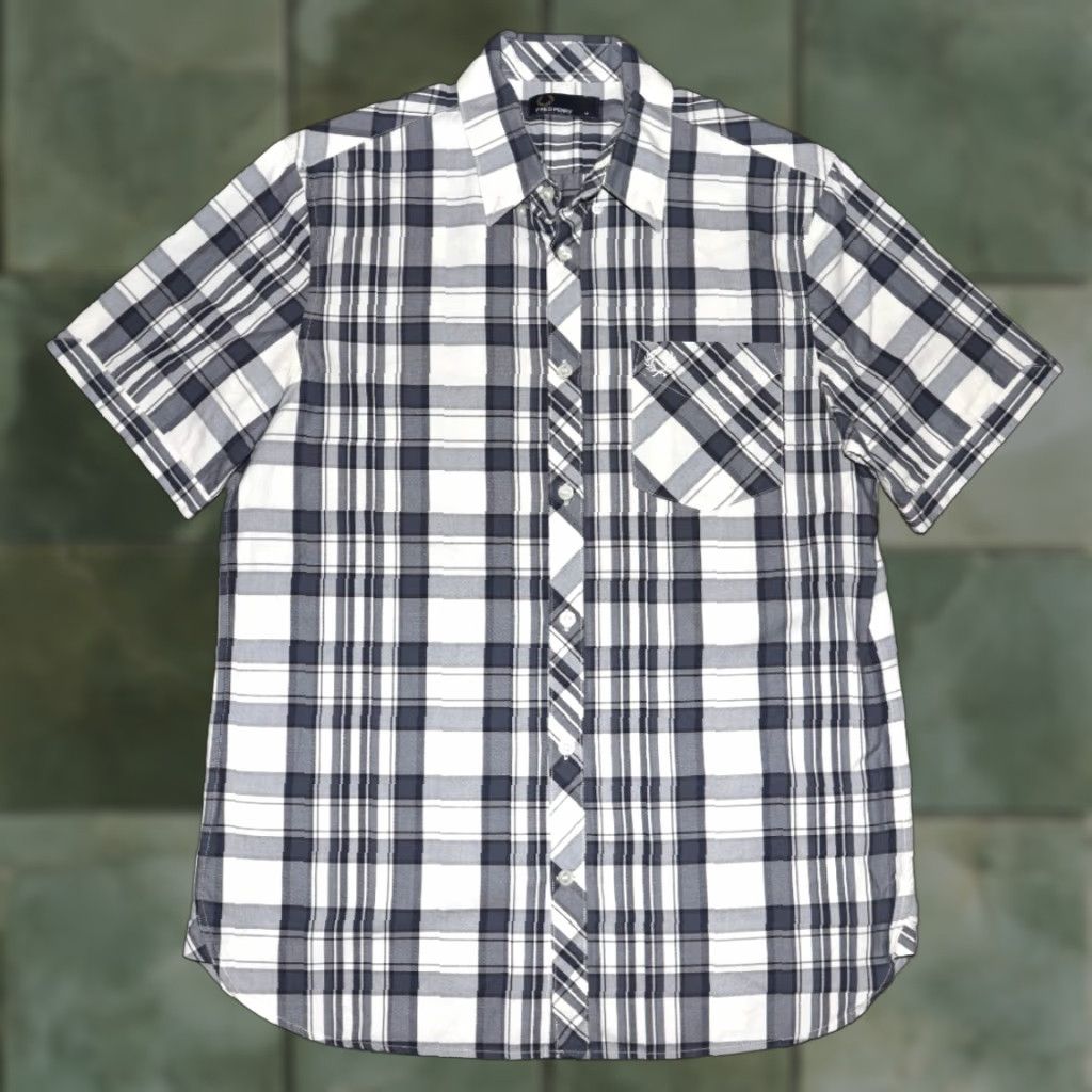 Fred Perry FRED PERRY CHECK SHORT SLEEVE SHIRT BUTTON DOWN M3532 SIZE MEN'S MEDIUM COTTON Size US M / EU 48-50 / 2 - 1 Thumbnail