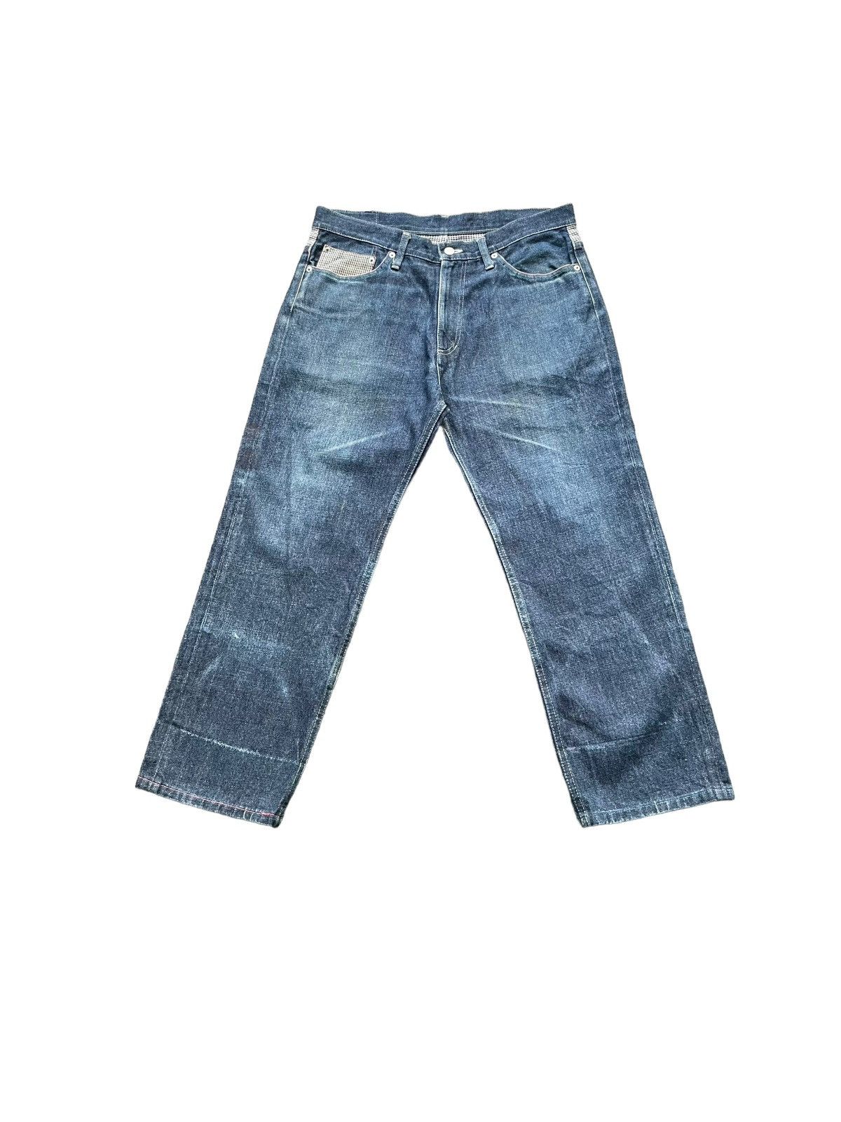 image of Archival Clothing Japanese Double Steal Denim in Blue, Men's (Size 35)