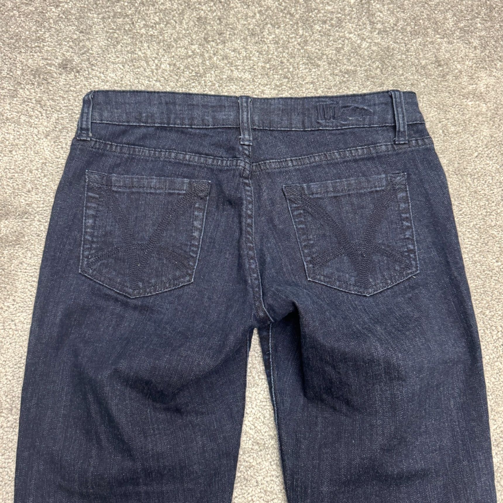 Vintage KUT From The Cloth Skinny Denim Jeans Womens 4 Blue Dark Wash Mid Rise Stretch Size 27" / US 4 / IT 40 - 4 Thumbnail