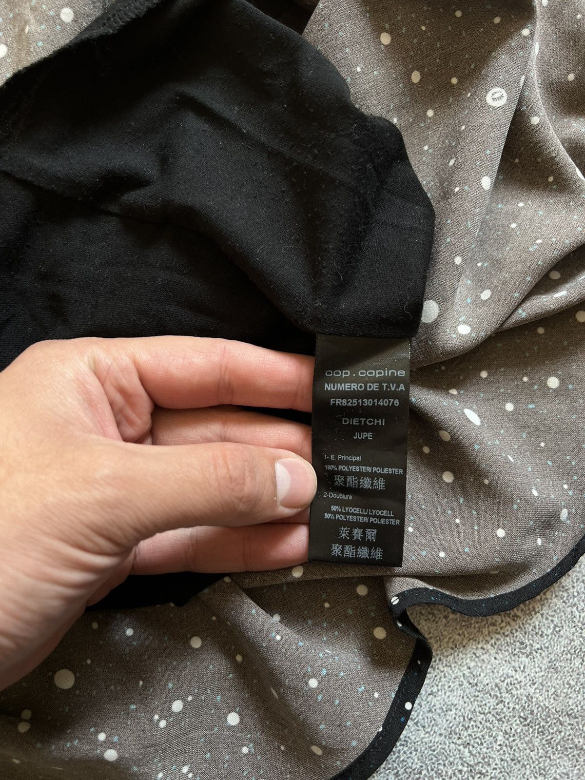 Cop Copine × Designer Cop Copine Polkadot Black Midi Skirt Size 42 Size 28" / US 6 / IT 42 - 8 Thumbnail