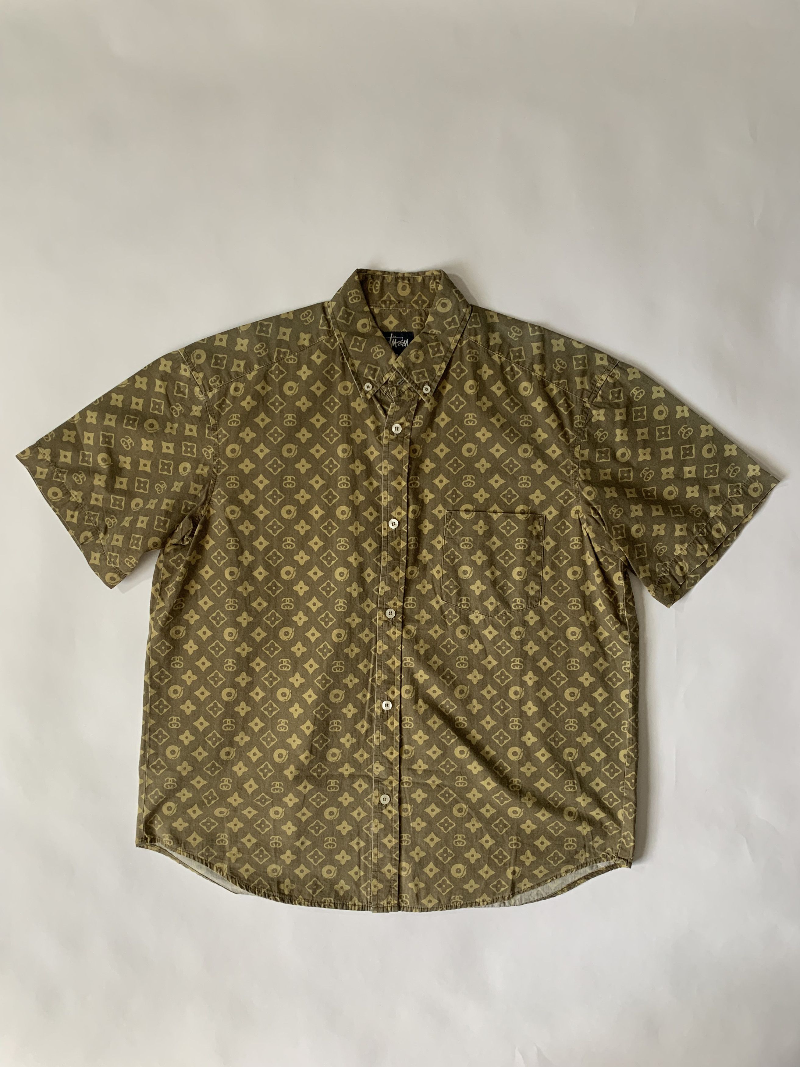 image of Aw00 Stussy Louis Vuitton Shortsleeve in Brown, Men's (Size Medium)