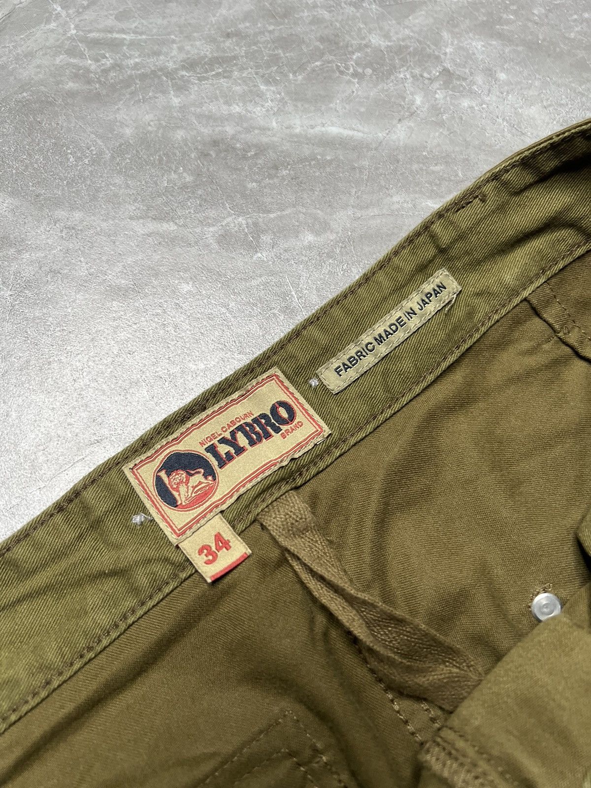Nigel Cabourn Lybro By Nigel Cabourn Army Green Wide Leg Work Pants Size US 34 / EU 50 - 5 Thumbnail
