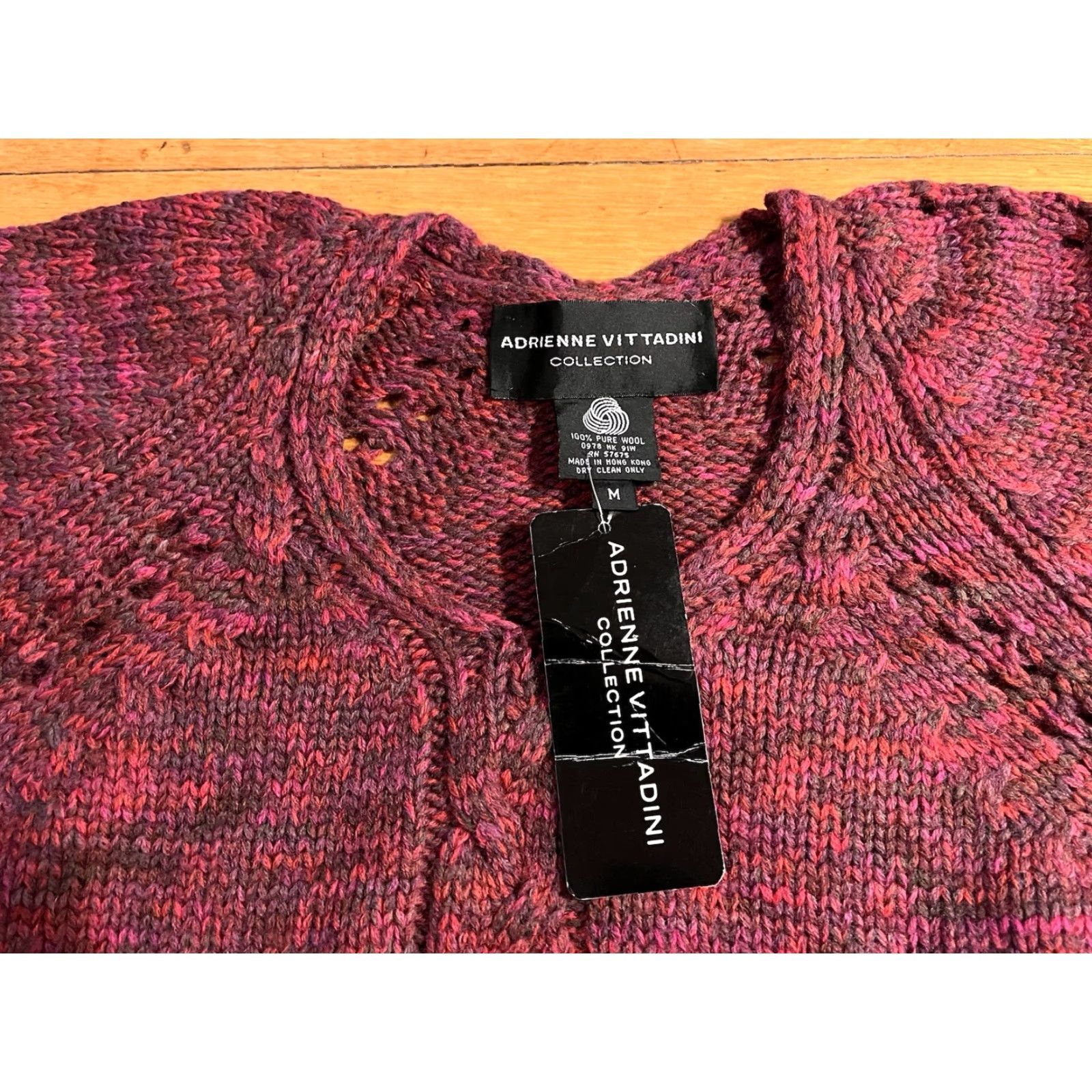Vintage VINTAGE Adrienne Vittadini Collection Sweater Women’s Medium Red 90s Size M / US 6-8 / IT 42-44 - 6 Thumbnail
