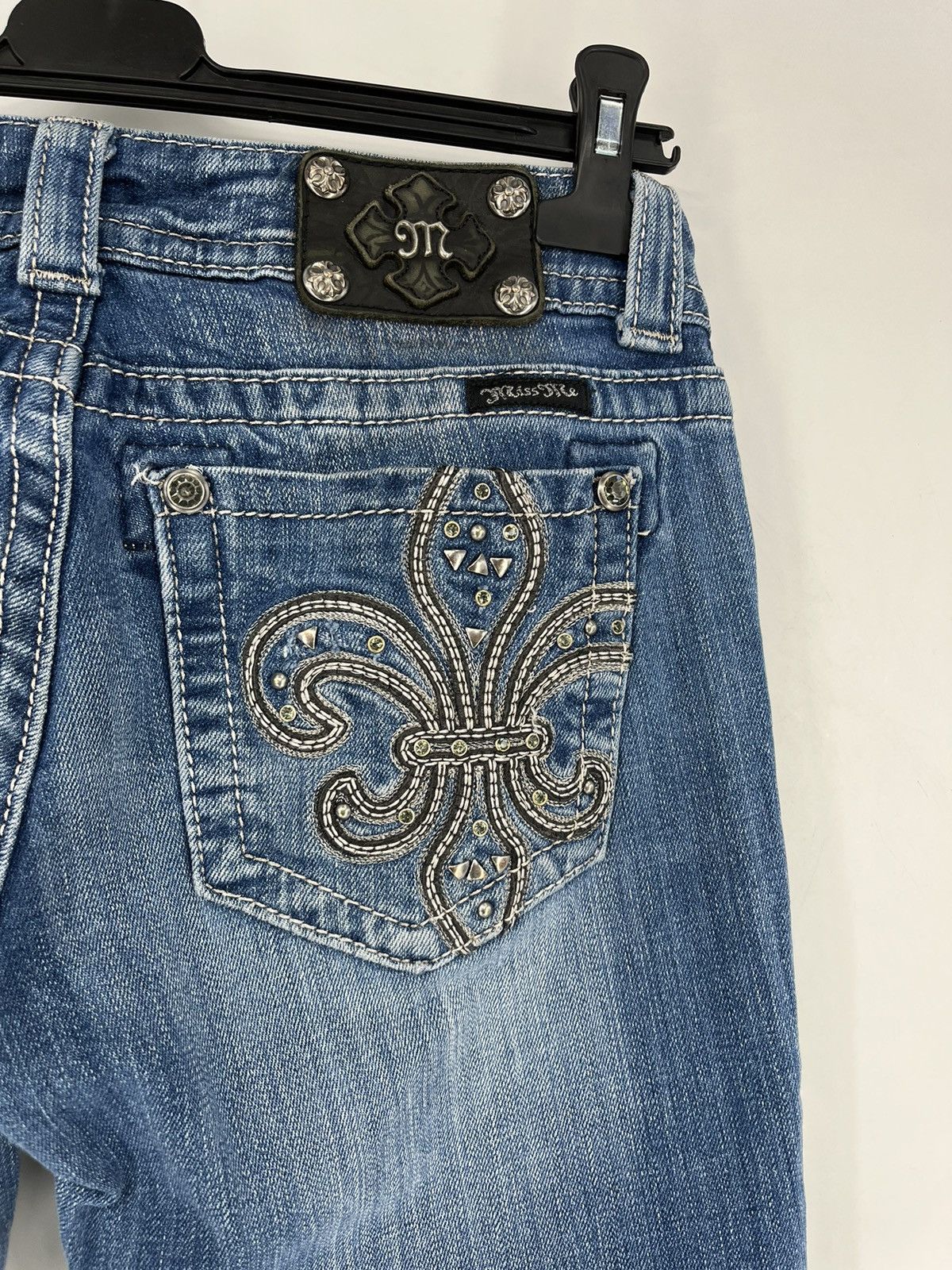 Hysteric Glamour Miss Me CRAZY Hysteric Glamour Chrome Hearts Style Jeans Size 28" / US 6 / IT 42 - 9 Thumbnail