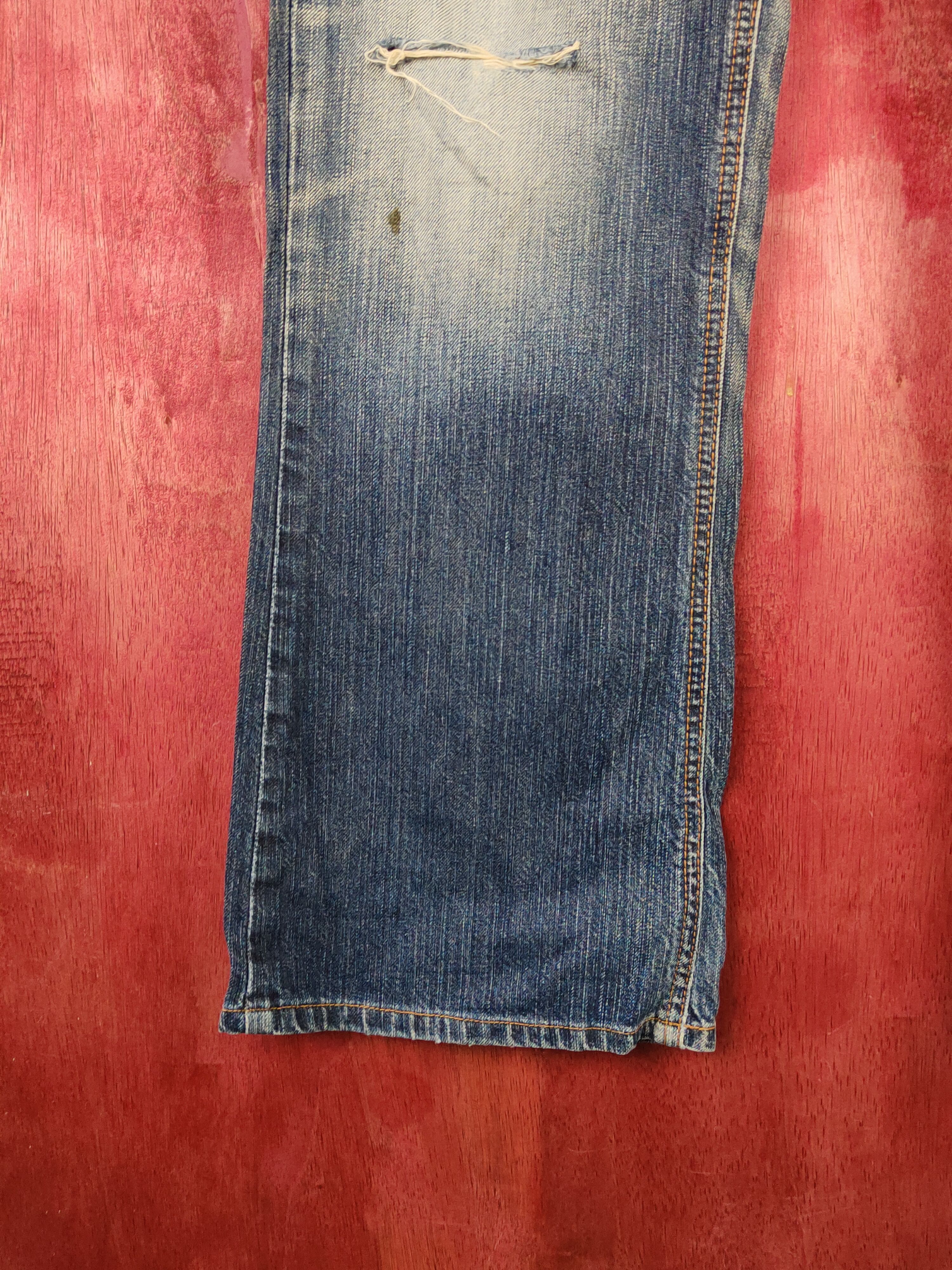 Edwin Edwin Dark Blue Distressed Ripped Jeans #S2204 Size US 32 / EU 48 - 4 Thumbnail