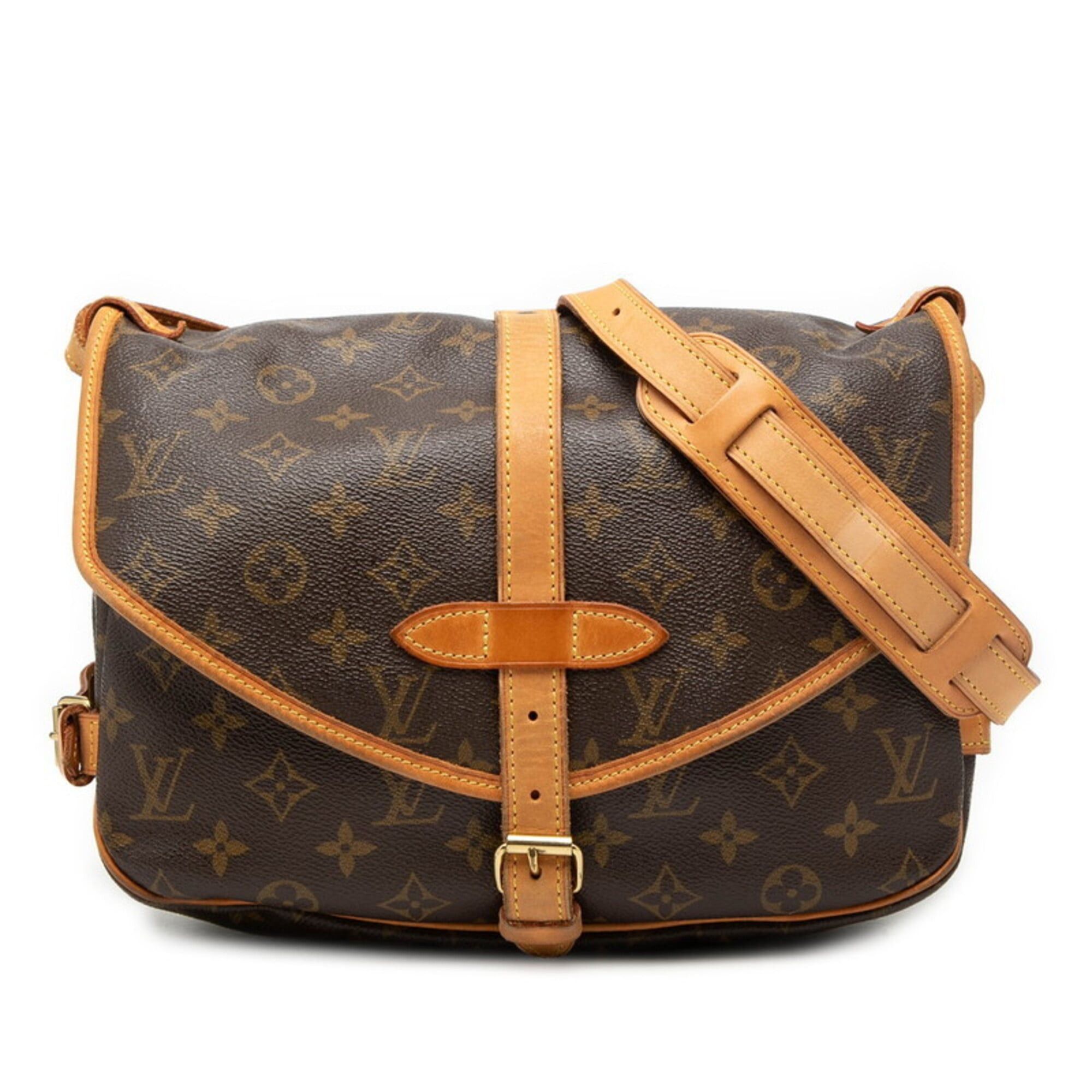 Louis Vuitton Louis Vuitton Monogram Saumur 30 Crossbody Shoulder Bag M42256 Brown Leather Women's LOUIS VUITTON Size ONE SIZE - 1 Thumbnail