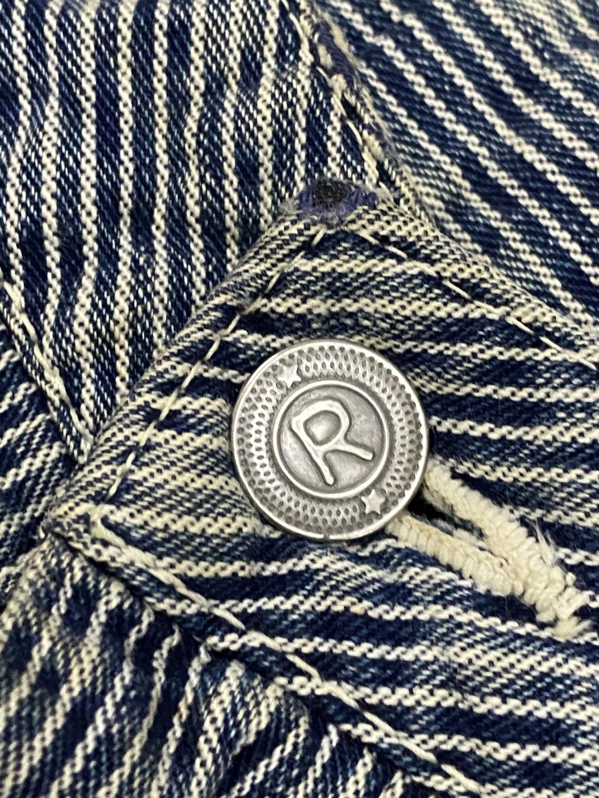 45rpm 45rpm Studio Japan Indigo Hickory Stripe Workwear Denim Pant Size US 29 - 7 Thumbnail