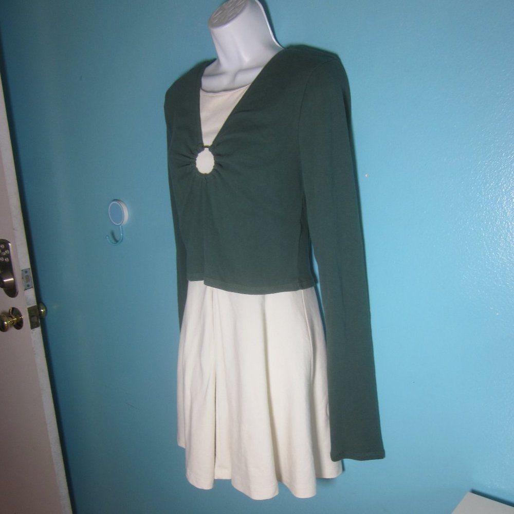 Free People Free People Green Cropped Tee Long Sleeve Womens Cotton Top Size XL Size XL / US 12-14 / IT 48-50 - 7 Thumbnail