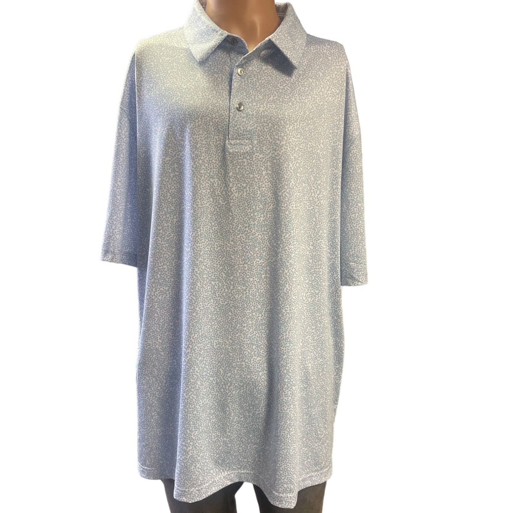 Other Ben Hogan Men's Blue Tiny leaf design Golf/Polo Shirt Sleeve Size US XXL / EU 58 / 5 - 1 Thumbnail