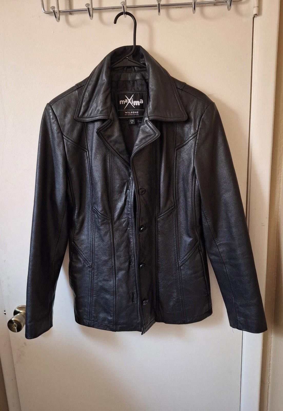 Wilsons Leather Women's Wilson's Maxima Leather Jacket Size M / US 6-8 / IT 42-44 - 2 Thumbnail