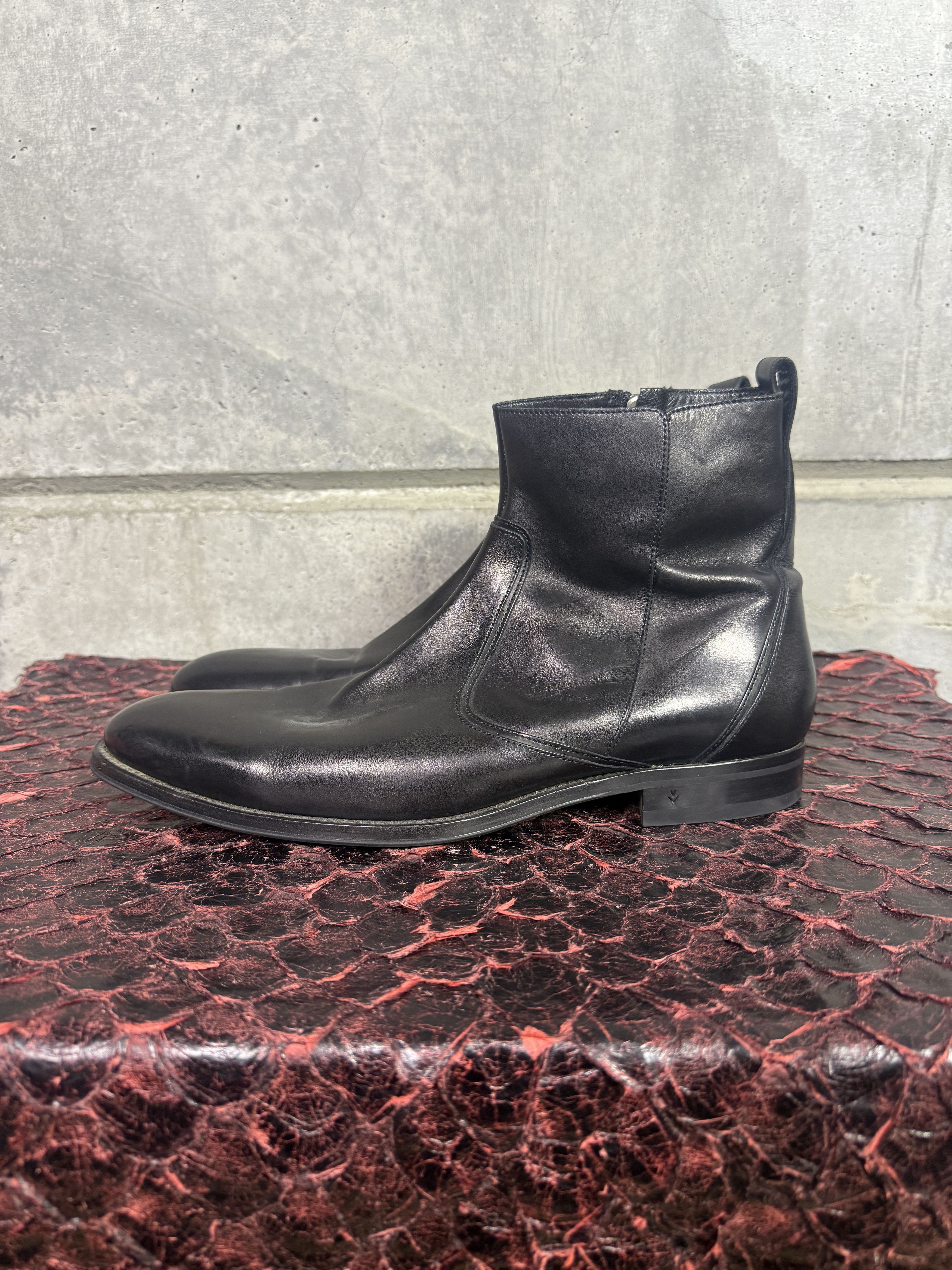 John Varvatos John Varvatos Side Zip Leather Boots Size US 13 / EU 46 - 2 Thumbnail