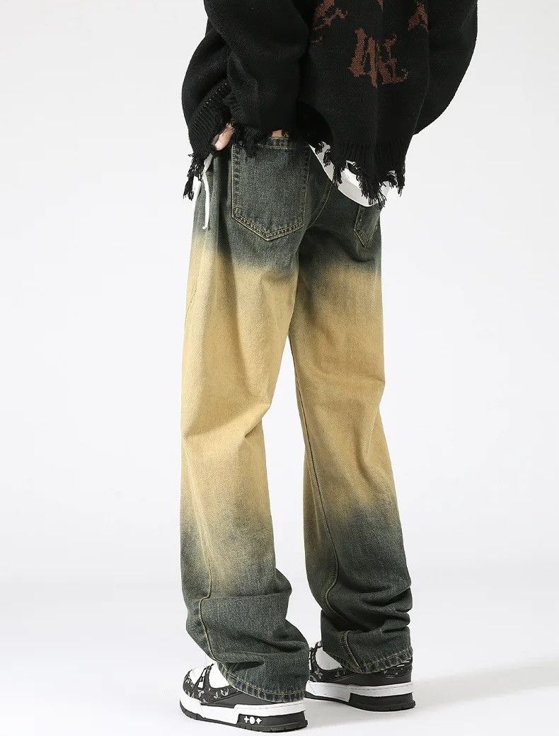 Japanese Brand × Vintage Streetwear Gradient Washed Jeans Trousers Size US 36 / EU 52 - 5 Thumbnail