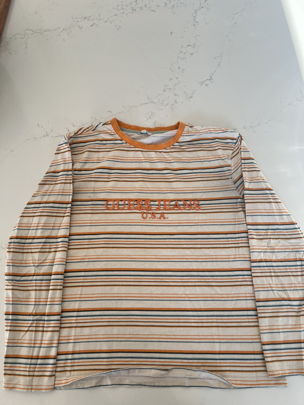 Guess GUESS ASAP STRIPED ORANGE L/S L Size US L / EU 52-54 / 3 - 1 Thumbnail