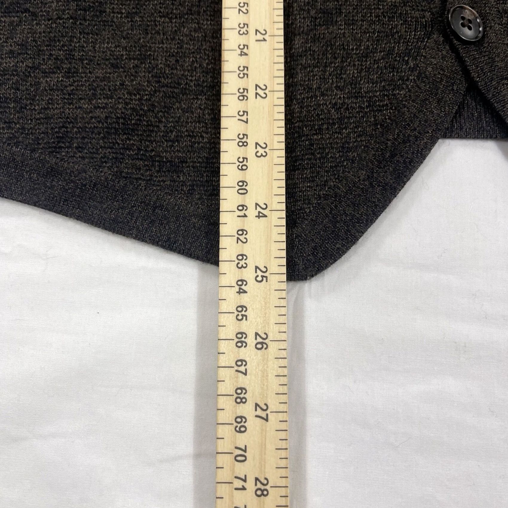 Jos. A. Bank Jos. A. Bank Vest Sweater L Brown Merino Wool Blend Button V-Neck Men Size US L / EU 52-54 / 3 - 3 Thumbnail