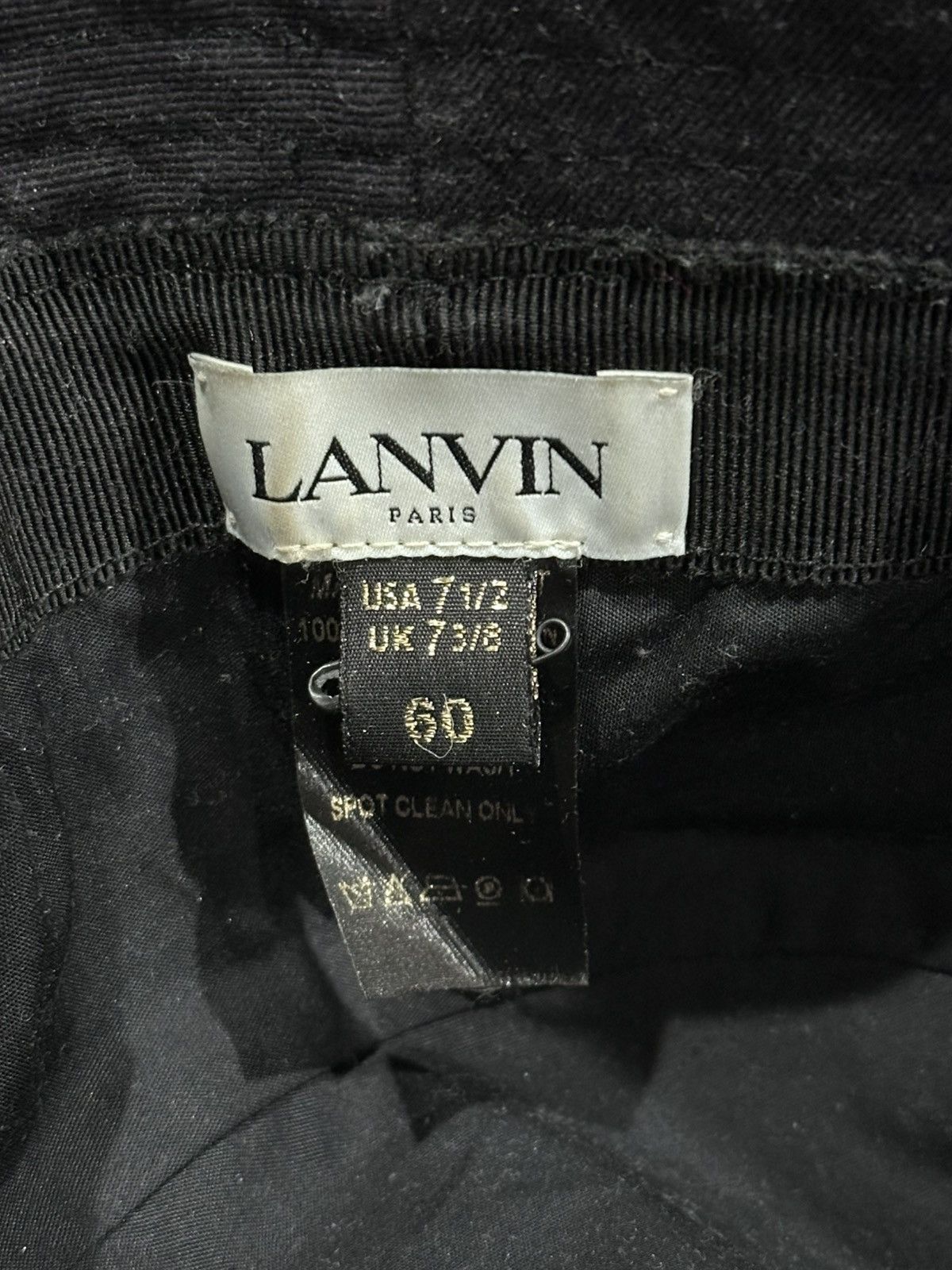 Lanvin Lanvin Curb Embroidered Logo Bucket Black Hat Size ONE SIZE - 9 Thumbnail