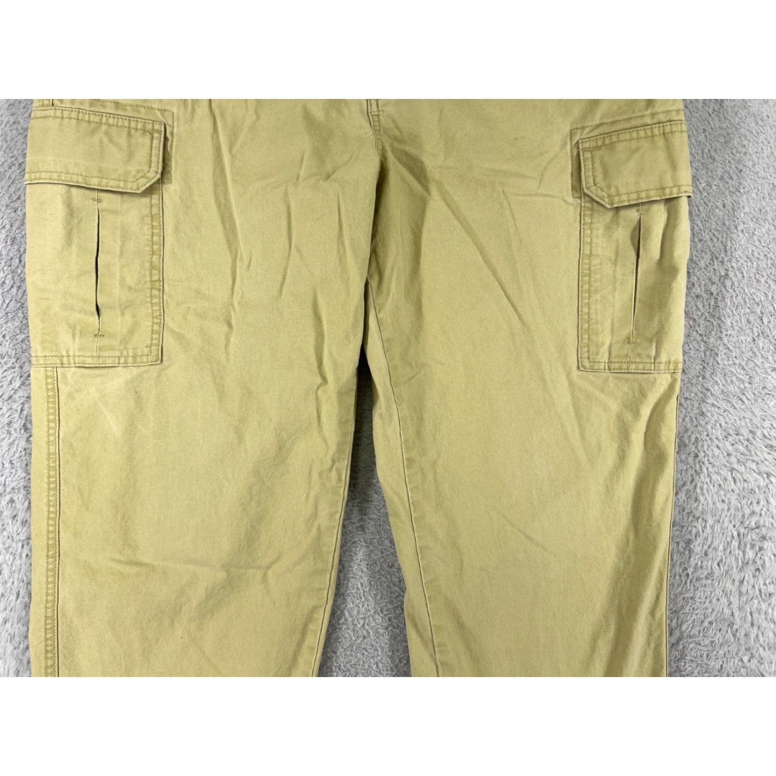 Vintage L.L. Bean Pants Mens 36 Yellow Cargo Flat Front 100% Cotton Outdoor Hiking Camping Size US 36 / EU 52 - 5 Thumbnail