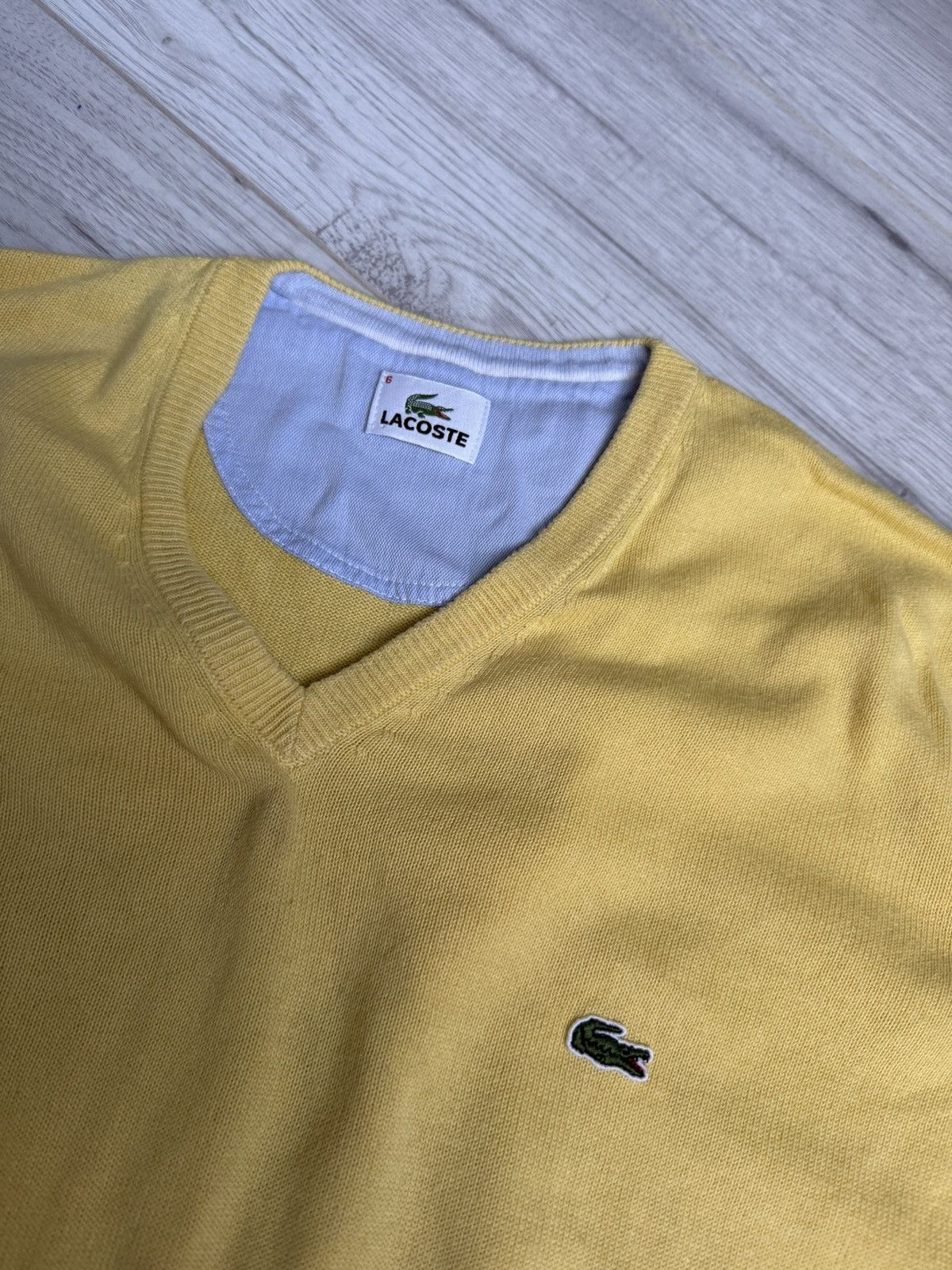 Lacoste × Vintage Vintage Lacoste Pullover Sweater Size US XL / EU 56 / 4 - 4 Thumbnail