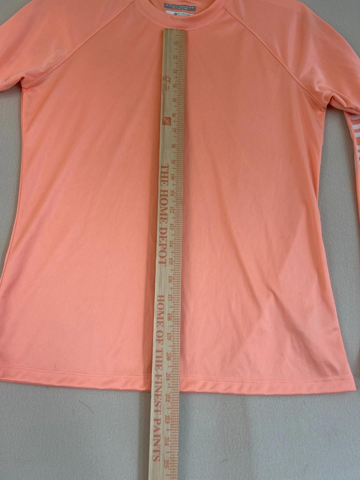 Columbia COLUMBIA PFG Omni-Shade Shirt Peach Medium UPF Sun Fish Size ONE SIZE - 6 Thumbnail