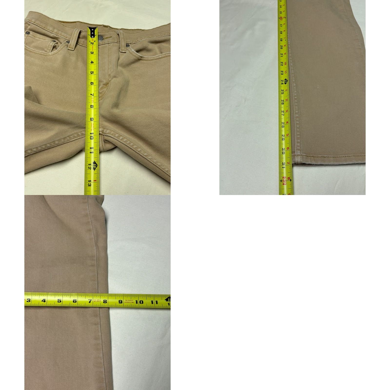 Vintage Levi Strauss 514 Tan Straight Jeans Men W30 L32 Cotton Stretch Size US 30 / EU 46 - 9 Thumbnail