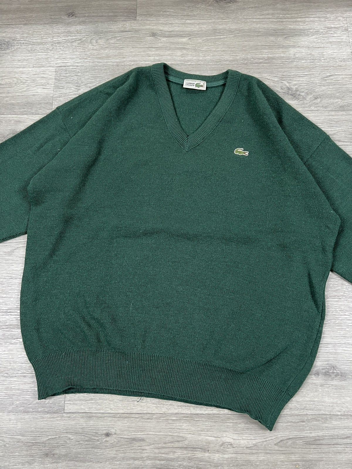 Lacoste Vintage Lacoste V-Neck Wool Sweater Men’s Size XL L Size US XL / EU 56 / 4 - 2 Thumbnail