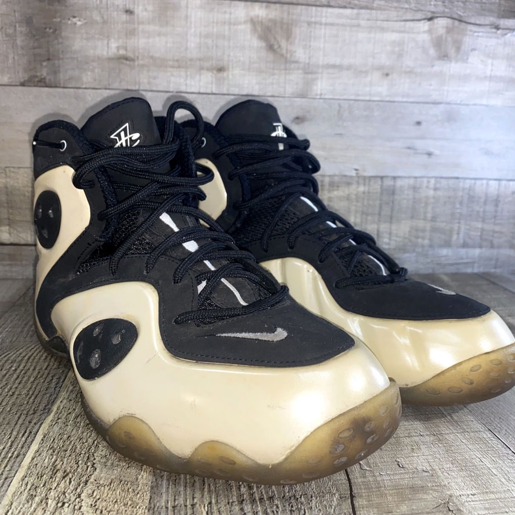 Nike Nike Air Zoom Rookie Penny Posite Men Size 10.5 Pearl White Black 472688-100 Sneakers Men's 2012 2011 Size US 11 / EU 44 - 2 Thumbnail