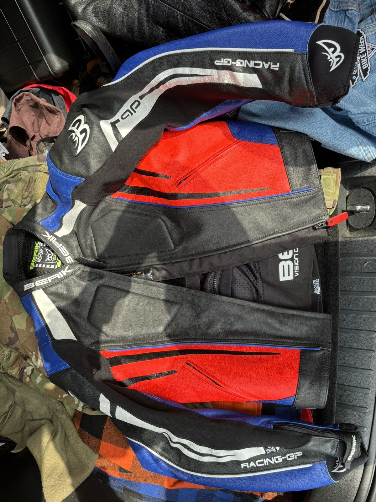 image of Berik Motorcycle Jacket in Blue, Men's (Size XL)