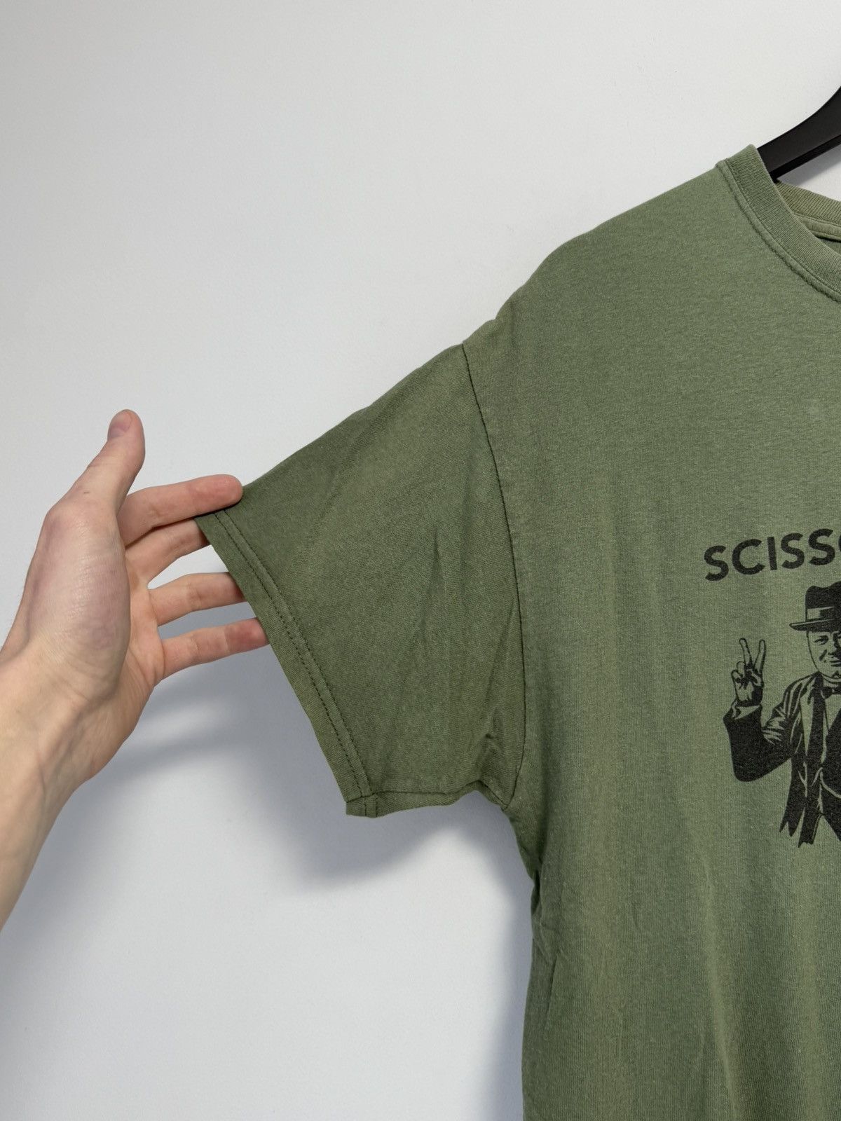 Band Tees × Japanese Brand × Vintage Scissors Beat Paper T-shirt Military Army Style Size US M / EU 48-50 / 2 - 7 Thumbnail