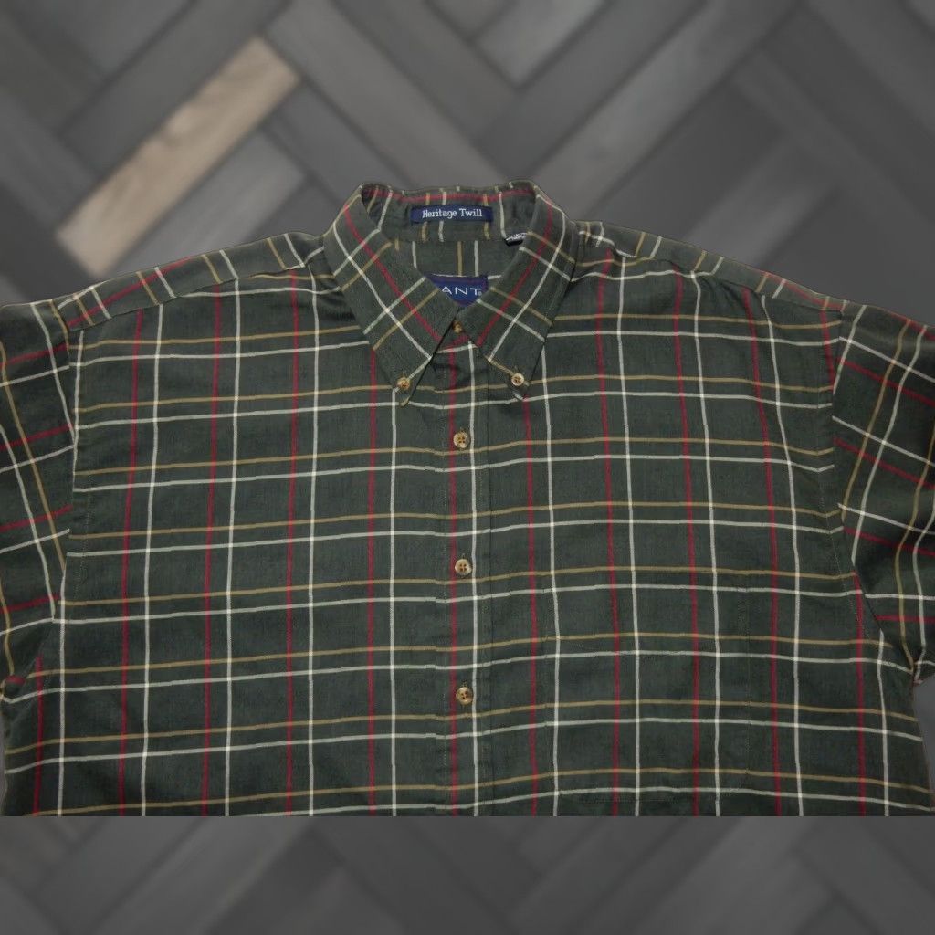 Gant GANT Men's Button Front Shirt Size L Heritage Twill Size US L / EU 52-54 / 3 - 1 Thumbnail
