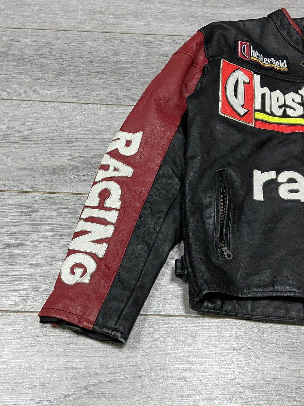 Vintage Chesterfield vintage leather vintage leather jacket big logo Size US L / EU 52-54 / 3 - 5 Thumbnail