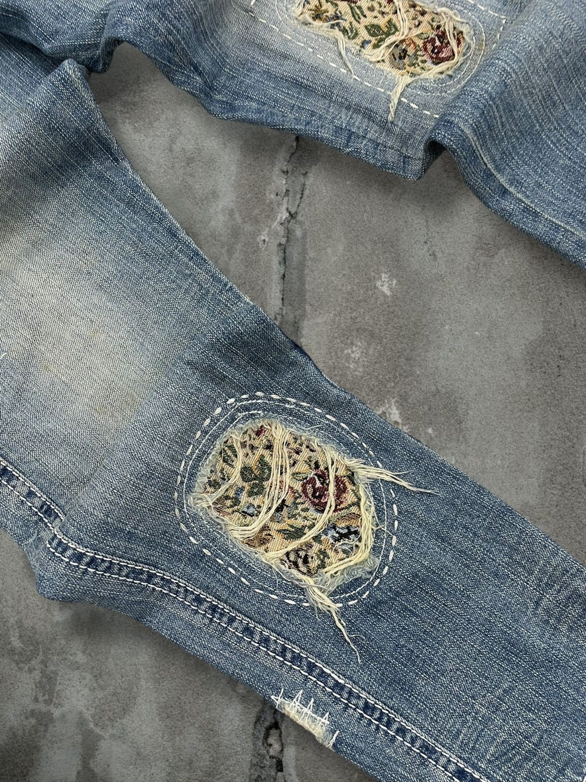 Hysteric Glamour Vintage Japan Drabito Stitch Double Waist Distressed Denim Size US 32 / EU 48 - 5 Thumbnail