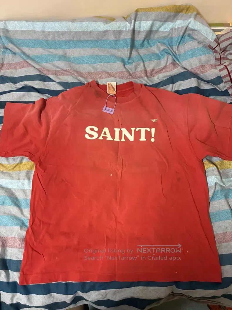 Saint Michael Saint Michael Red short-sleeved T-shirt Size US XXL / EU 58 / 5 - 1 Thumbnail