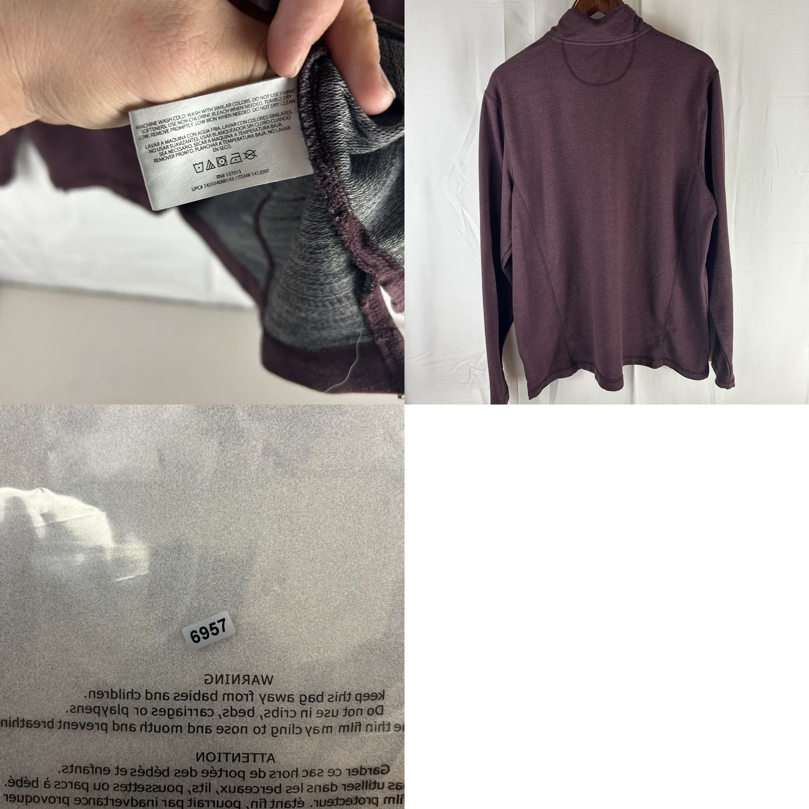 Orvis Orvis Long Sleeve 1/4 Quarter Zip Pullover Shirt Embroidered Logo Maroon XL Size US XL / EU 56 / 4 - 8 Thumbnail