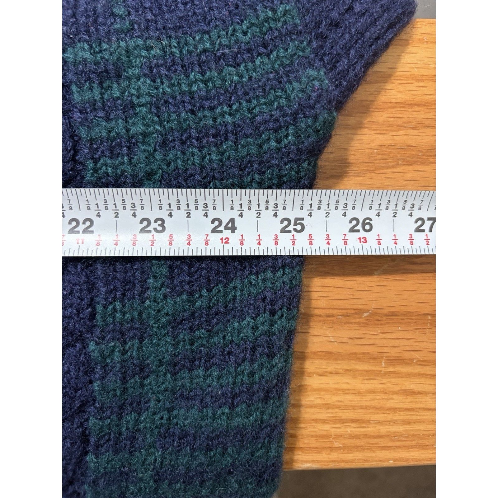 Nautica Vtg Nautica Tartan Plaid Sweater Sz L Hand Knit Wool Green Size US L / EU 52-54 / 3 - 5 Thumbnail