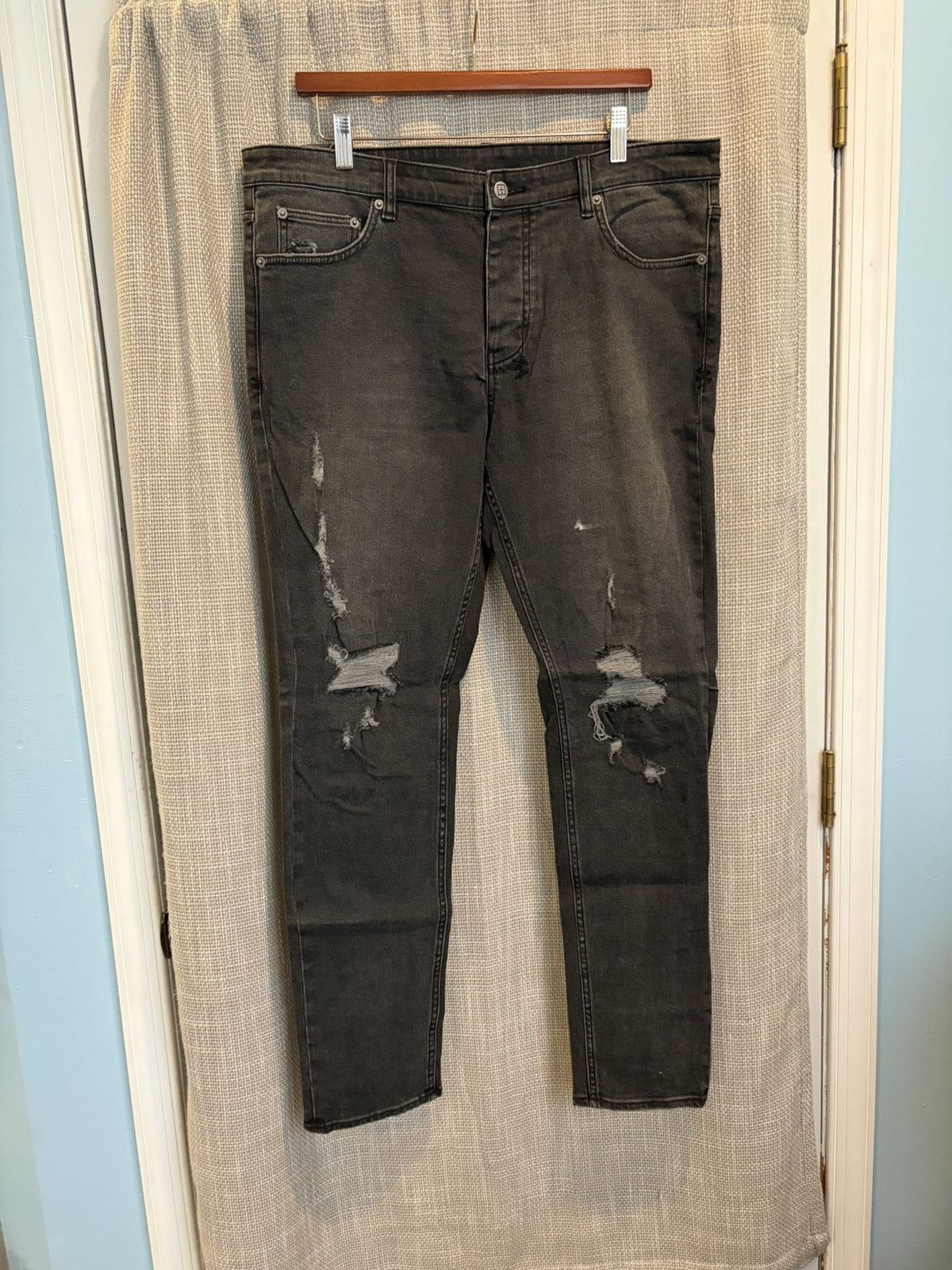 Ksubi × Travis Scott Ksubi Travis Scott 🔥🔥 Distressed Dark Grey Denim Jeans Size US 36 / EU 52 - 1 Thumbnail