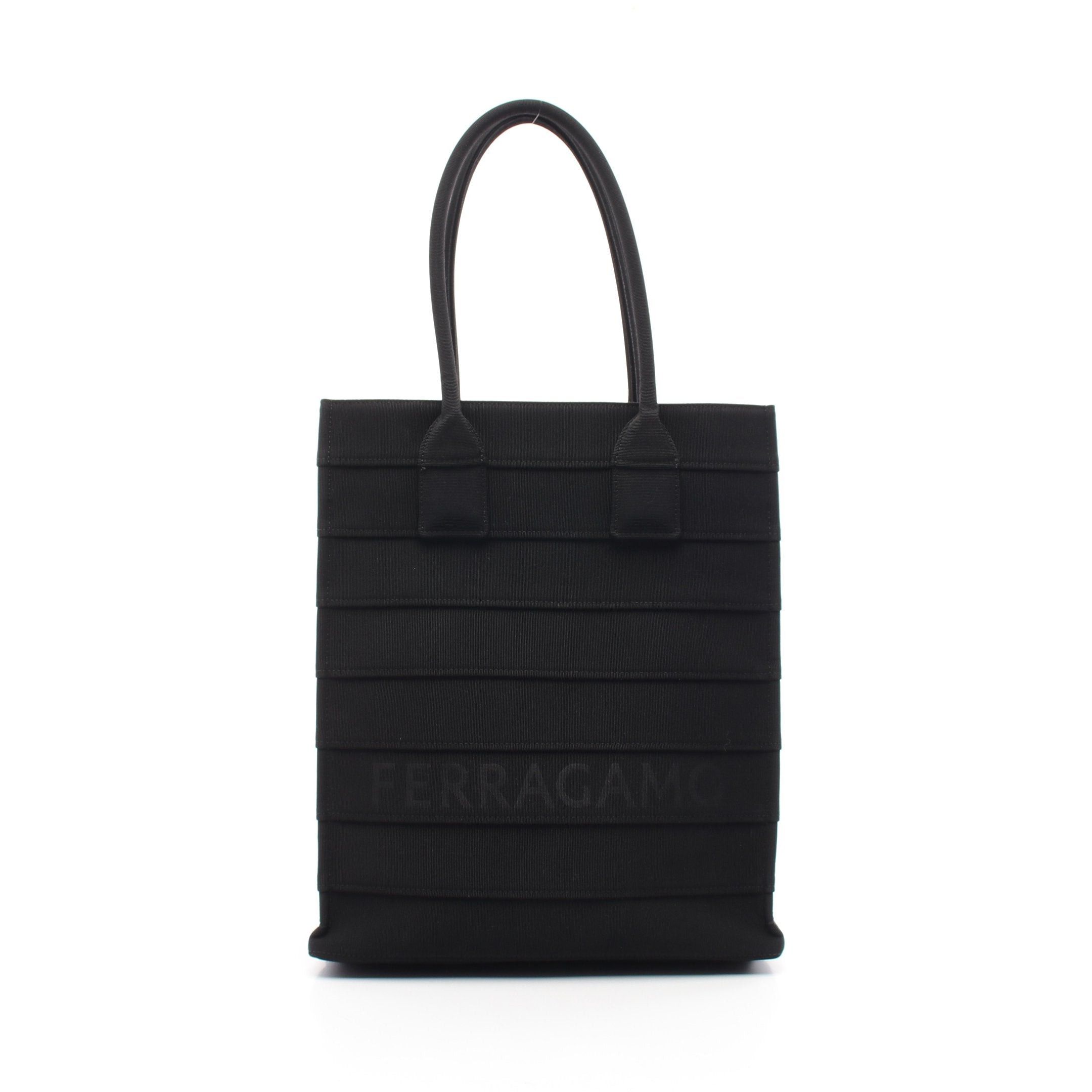 Salvatore Ferragamo Salvatore Ferragamo Shoulder Bag Tote Logo Canvas Black Size ONE SIZE - 1 Thumbnail