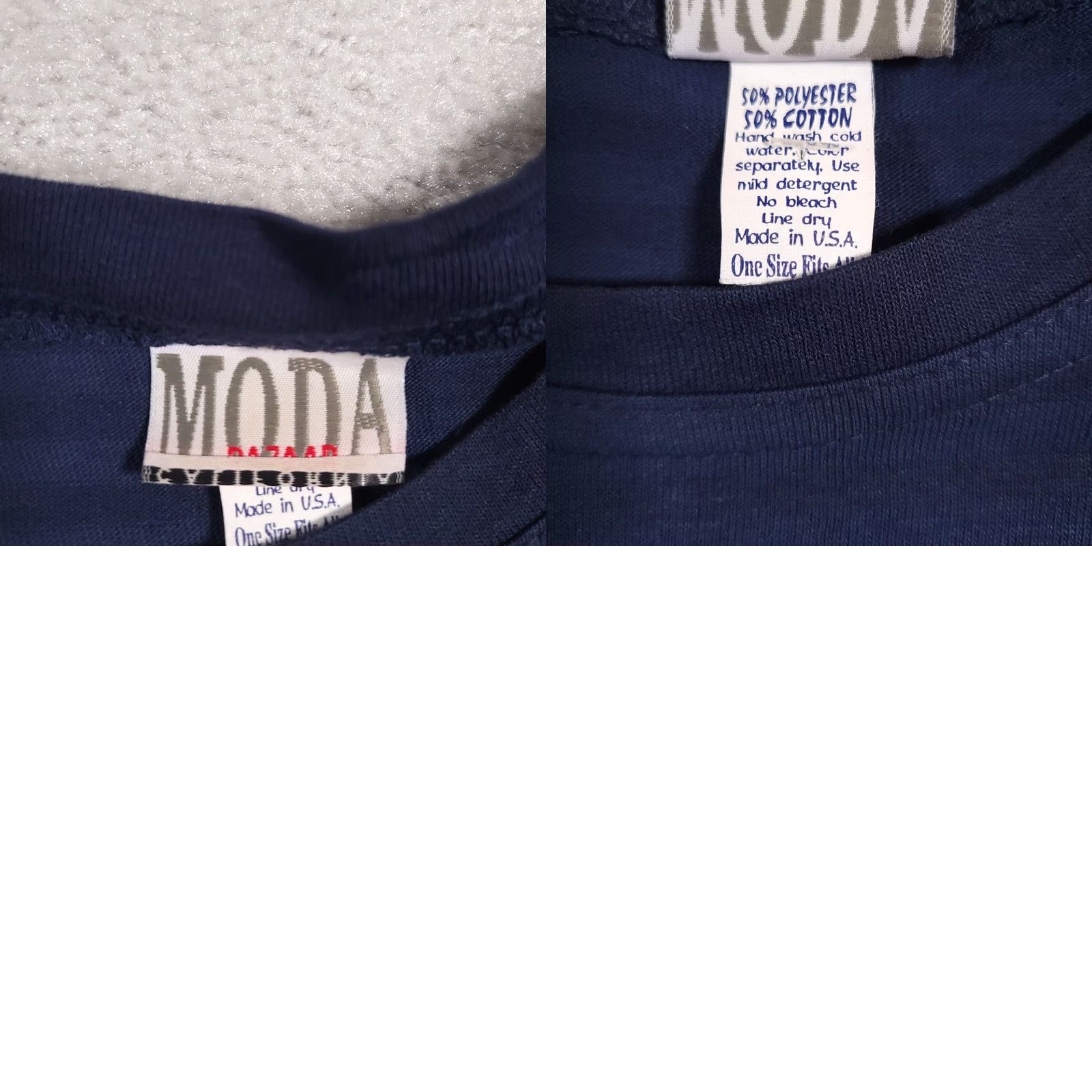 Vintage VINTAGE Moda Bazaar California T Shirt Women's OS One Size Blue Stars Anchors 90s Patriotic Shirt Womens Size ONE SIZE - 9 Thumbnail