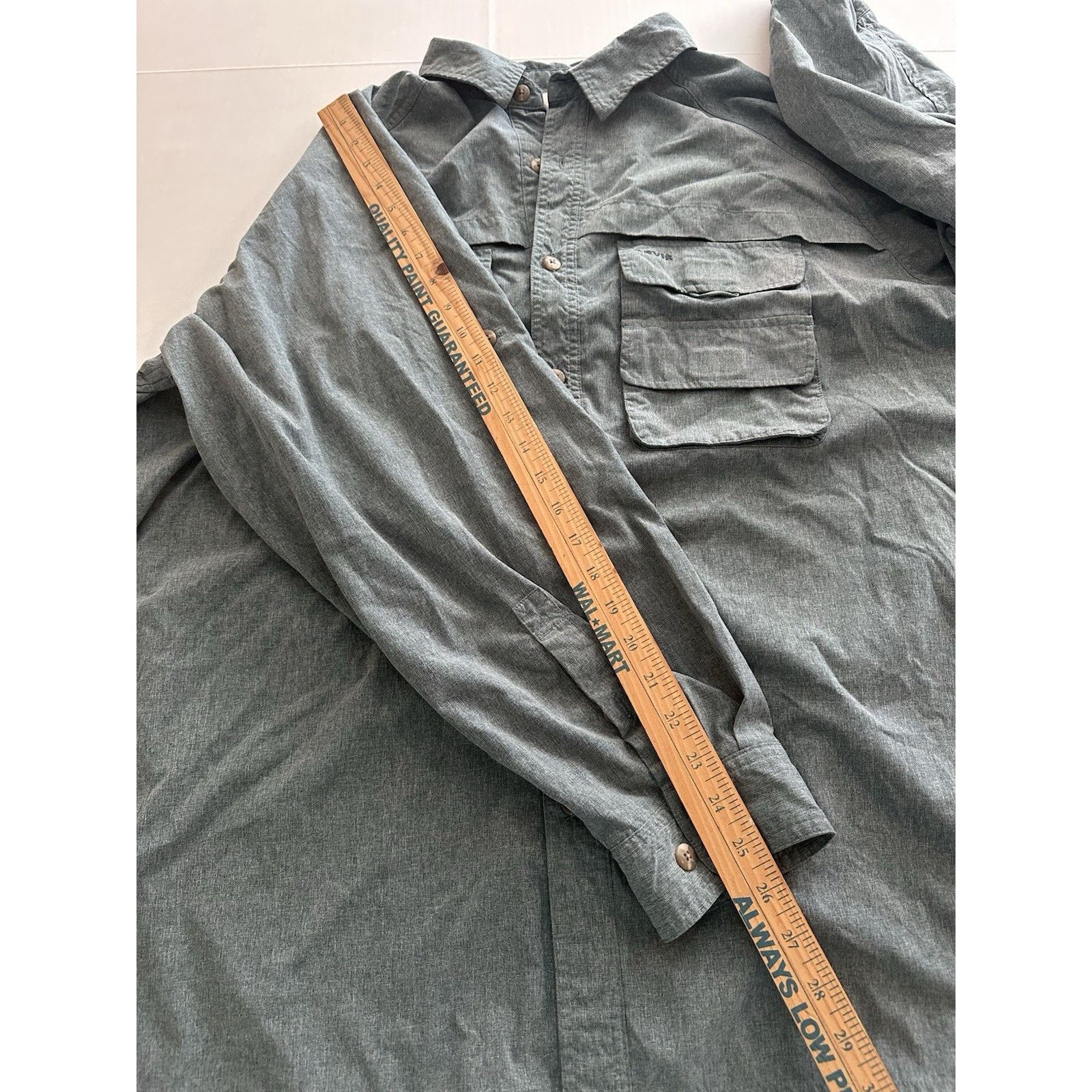 Orvis Orvis Green Long Sleeve Roll Tab Button Shirt XL Gorpcore Size US XL / EU 56 / 4 - 9 Thumbnail