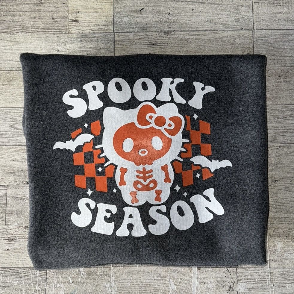 Other Spooky Skeleton Kitty, Reworked Retro Hooded Sweatshirt Size M / US 6-8 / IT 42-44 - 3 Thumbnail