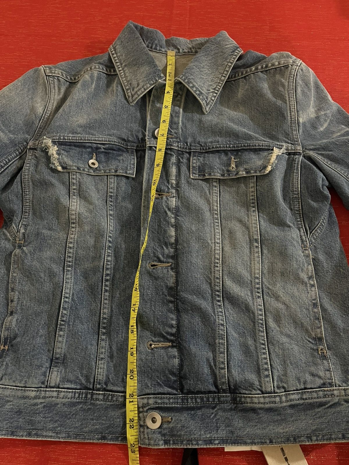 Rick Owens Drkshdw Rick Owens Trucker Denim Jacket Sz S Size US S / EU 44-46 / 1 - 15 Thumbnail