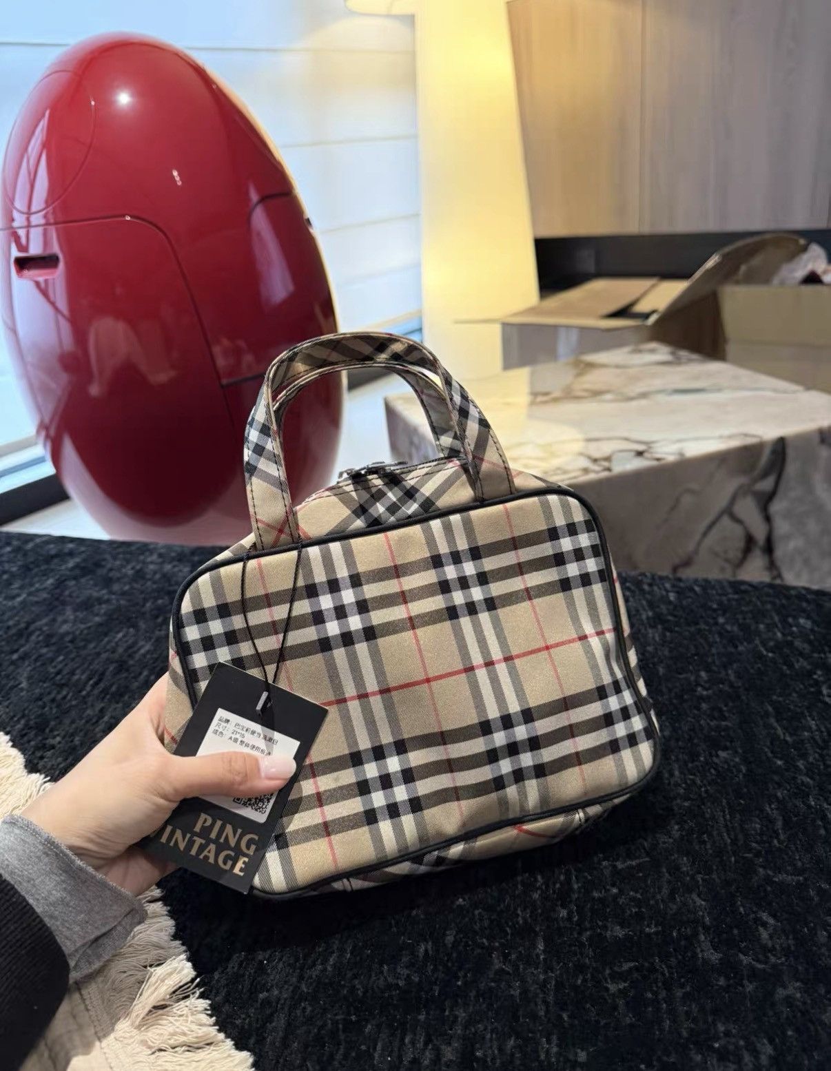 Burberry Burberry Vintage Check Mini Handbag J36 Size ONE SIZE - 4 Thumbnail
