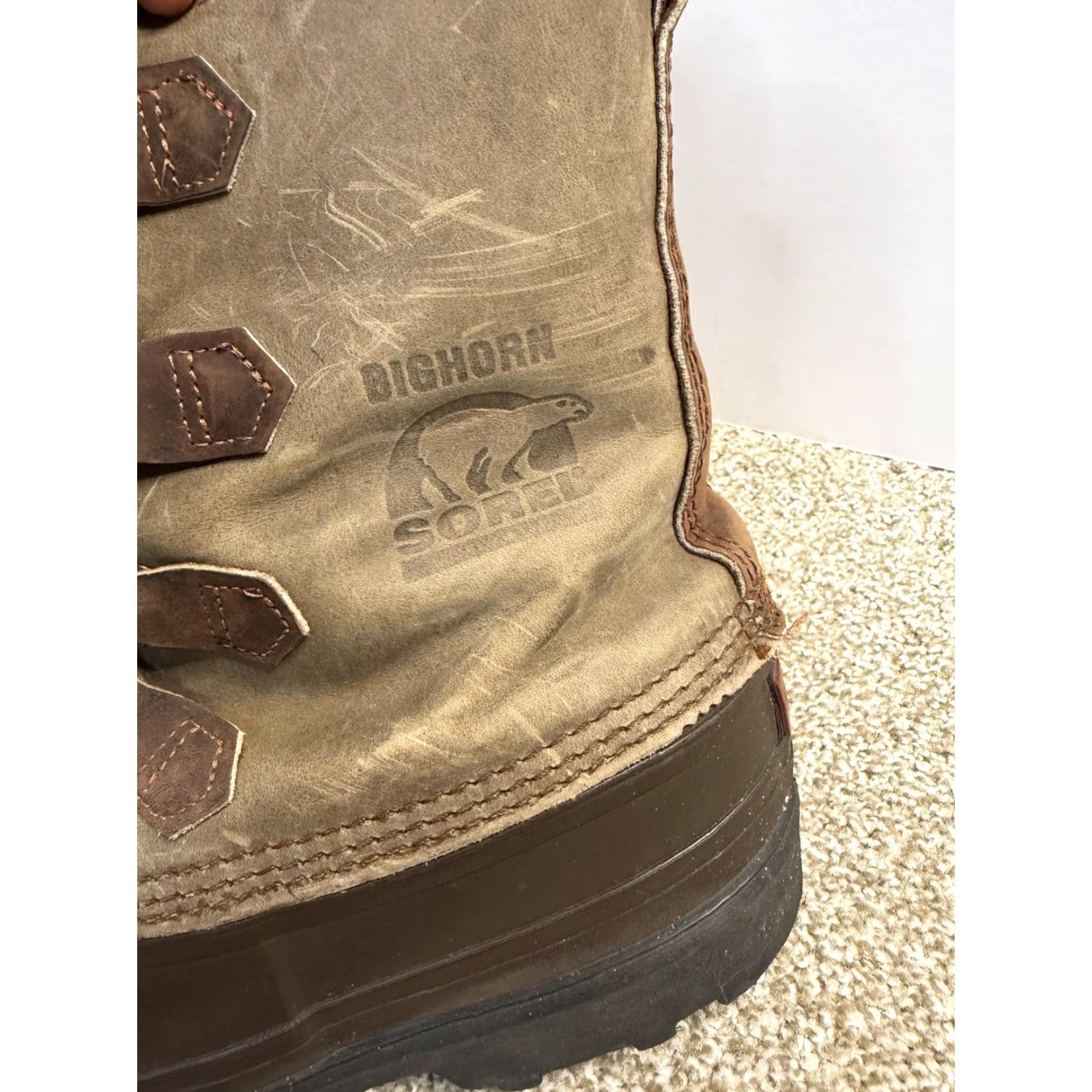 SOREL VINTAGE Sorel Bighorn Snow Boots Mens 10 Brown Leather Waterproof Insulated Made In Canada Shoes Boot Winter Mens Size US 10 / EU 43 - 5 Thumbnail