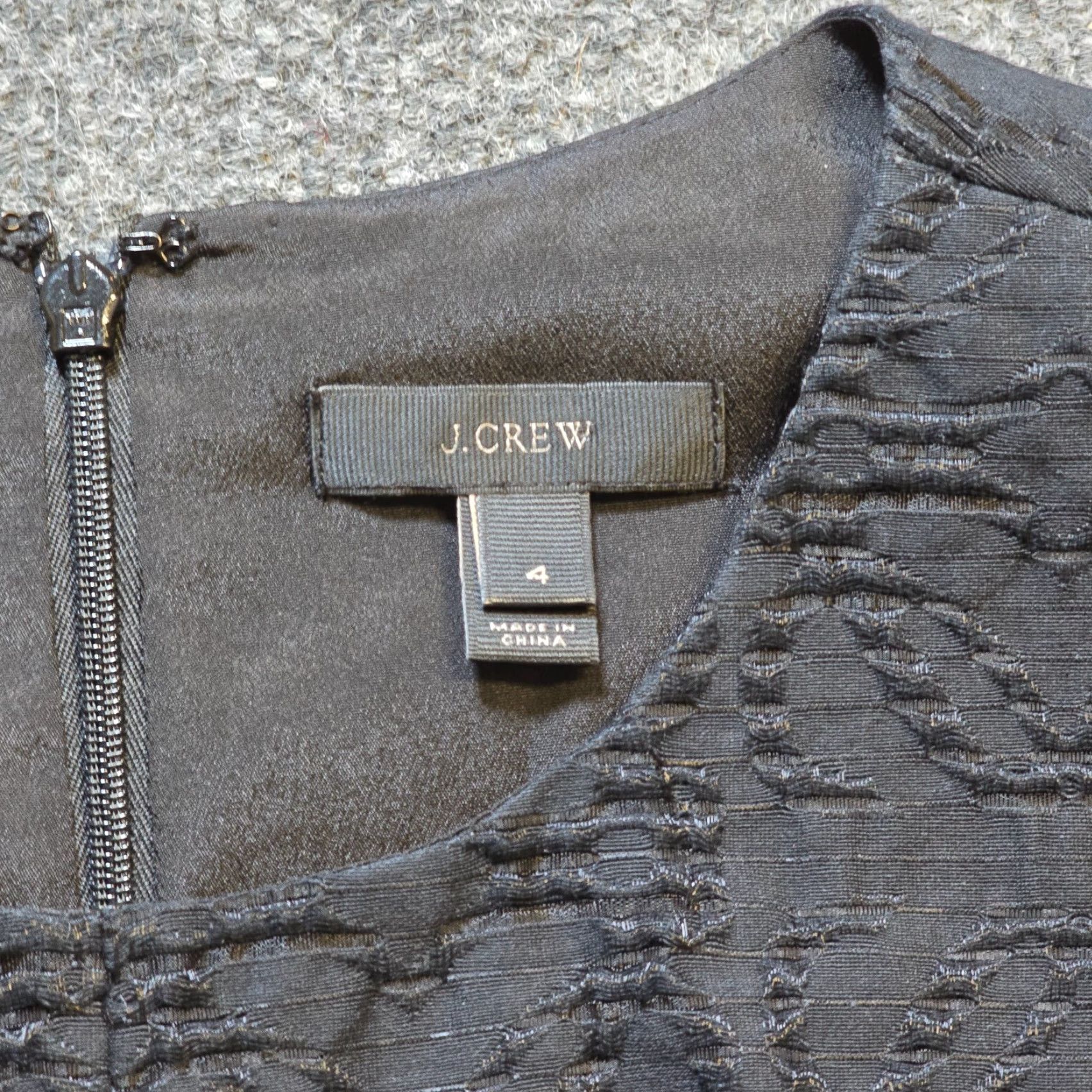 J.Crew J.CREW Dress Womens Size 4 Black Boucle Texture A-Line Cocktail Career Capsule Sleeveless Round Neck Size S / US 4 / IT 40 - 3 Thumbnail