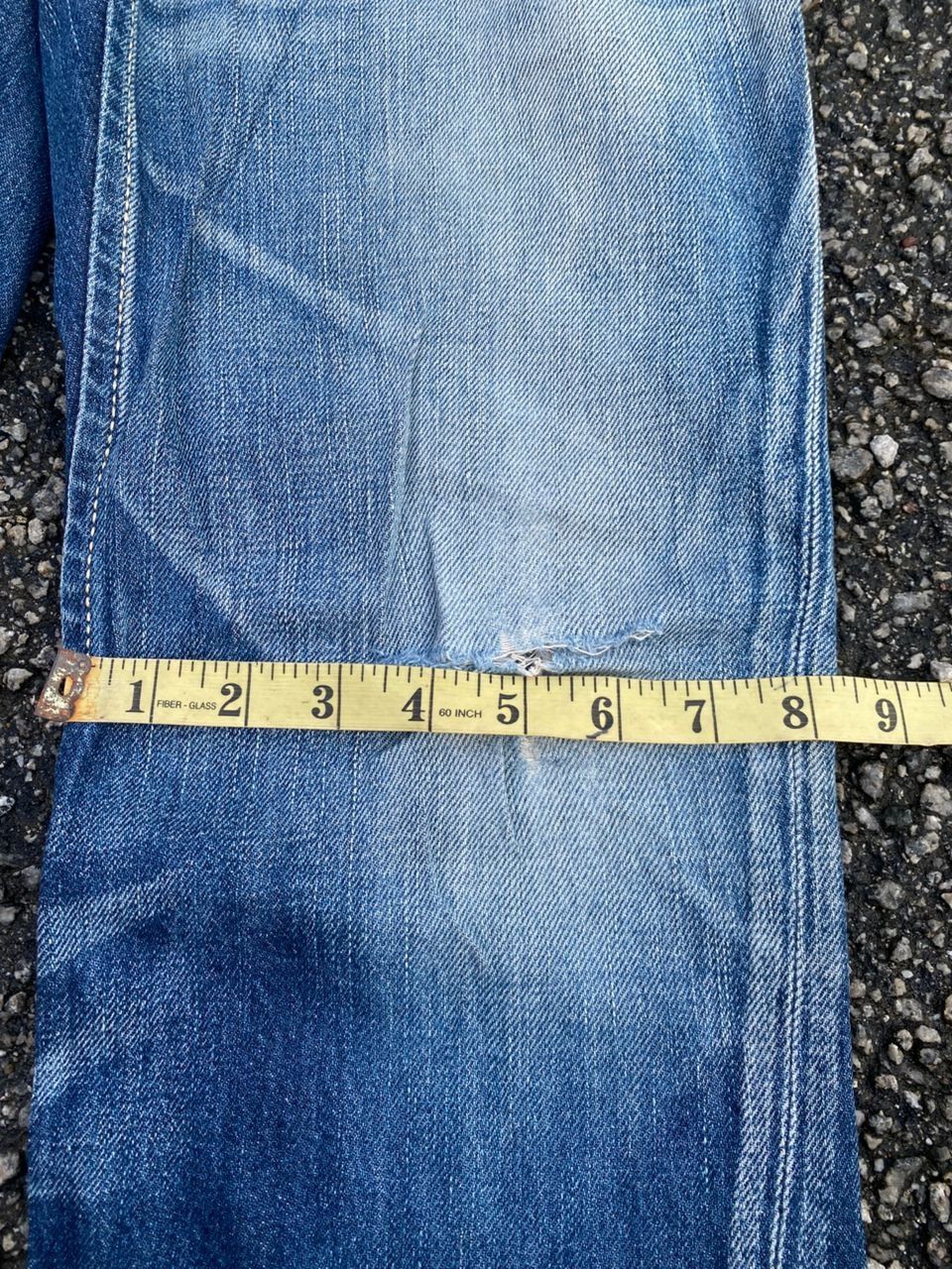 Edwin 💥FLARE 💥VINTAGE EDWIN BLUE TRIP DISTRESSED DENIM Size US 34 / EU 50 - 5 Thumbnail
