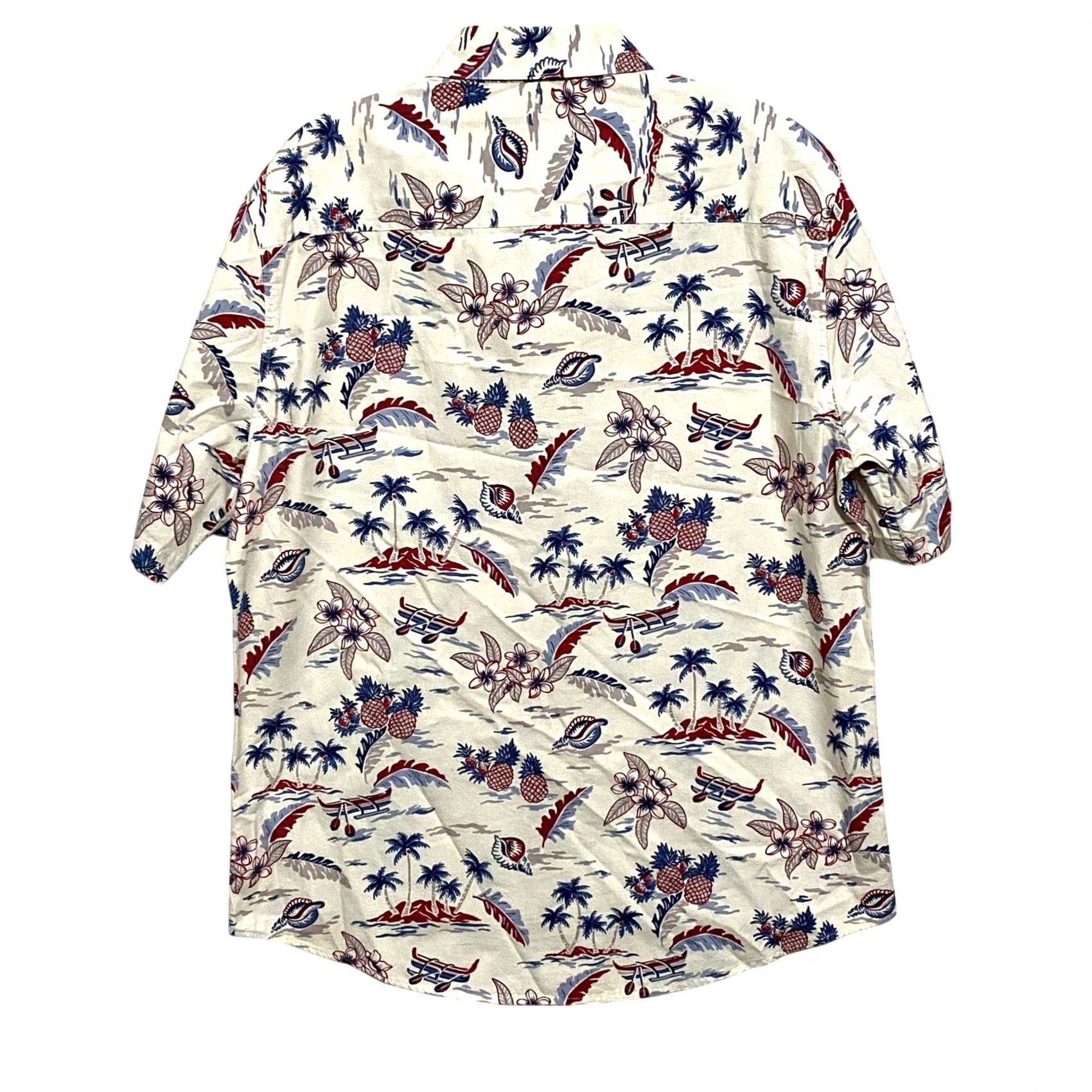 Vintage Saddlebred Hawaiian Button Shirt Mens M Graphic Print Beach Nautical Resortwear Cream Summer Size US M / EU 48-50 / 2 - 3 Thumbnail