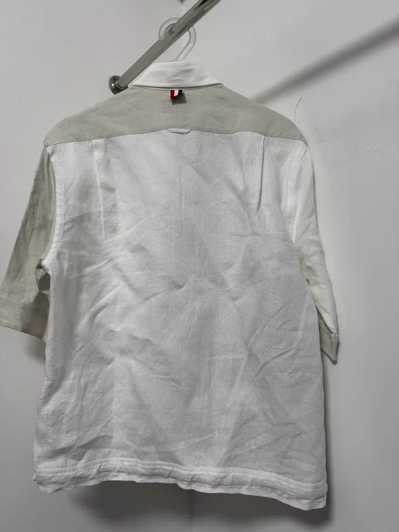 Thom Browne Thom Browne Linen Short Sleeve Shirt Size US M / EU 48-50 / 2 - 3 Thumbnail